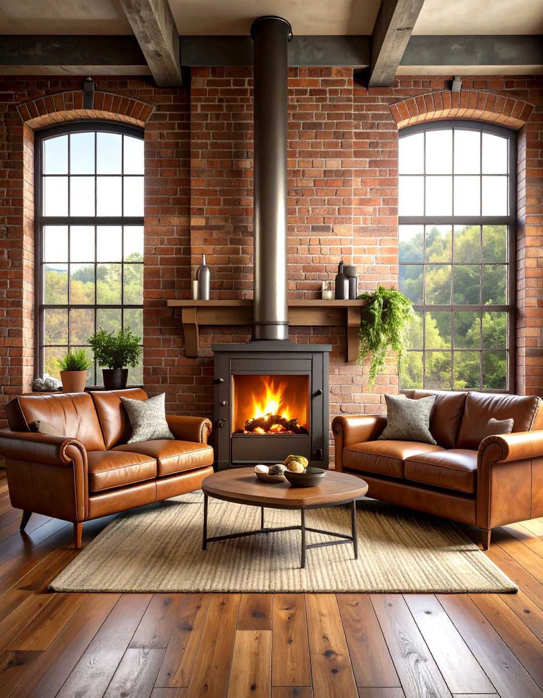 The Industrial Loft Living Room Fireplace - 30 living room fireplace ideas