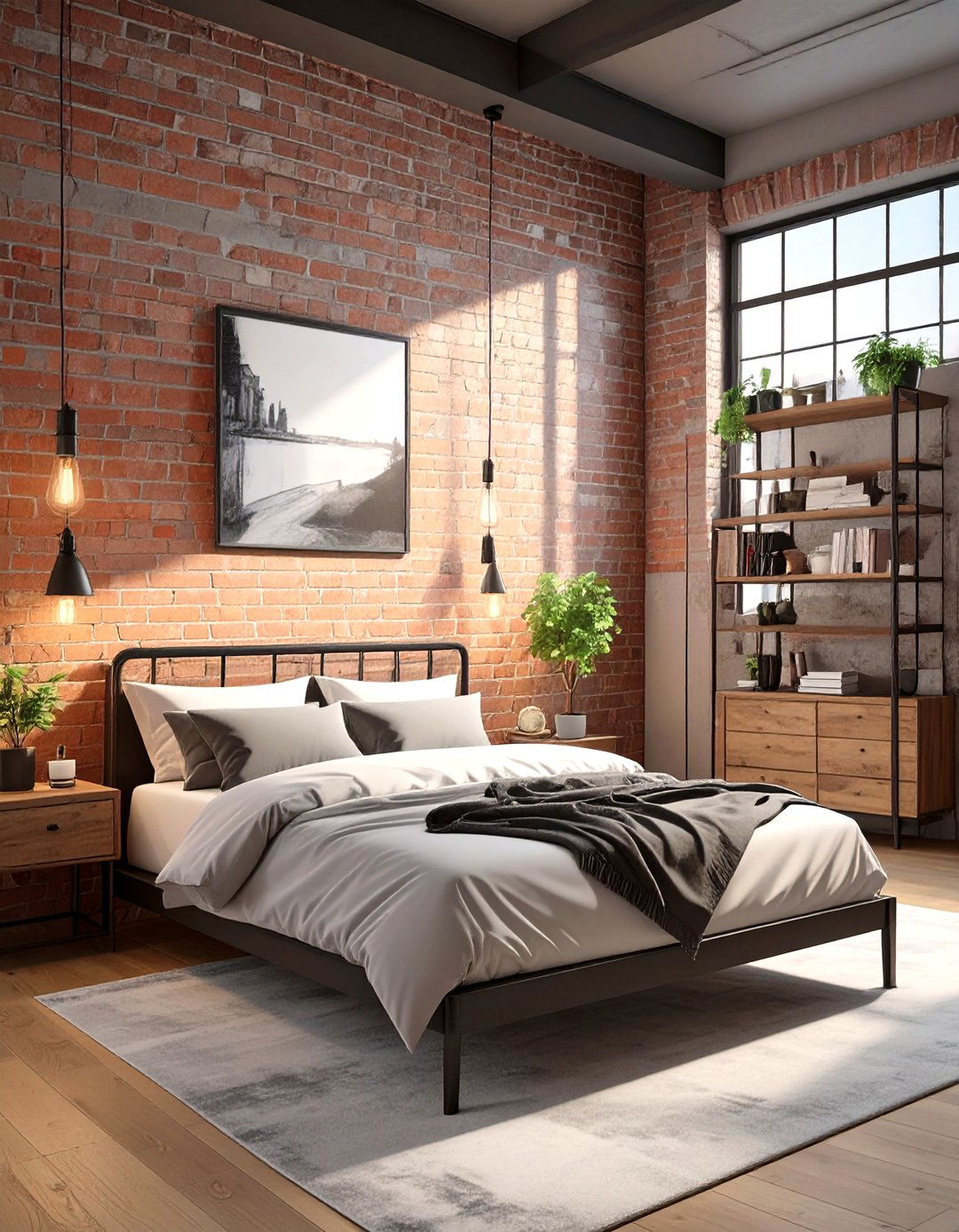 The Industrial Loft Minimalist Bedroom - 30 minimalist bedroom ideas