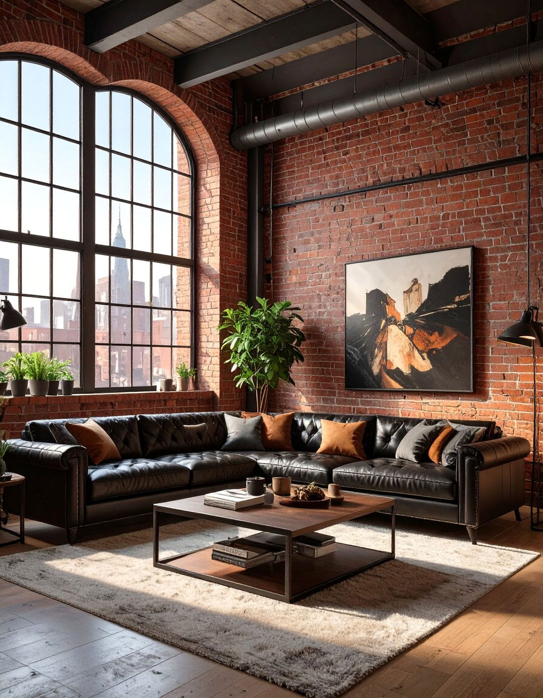 The Industrial Loft Minimalist Living Room - 30 minimalist living room ideas