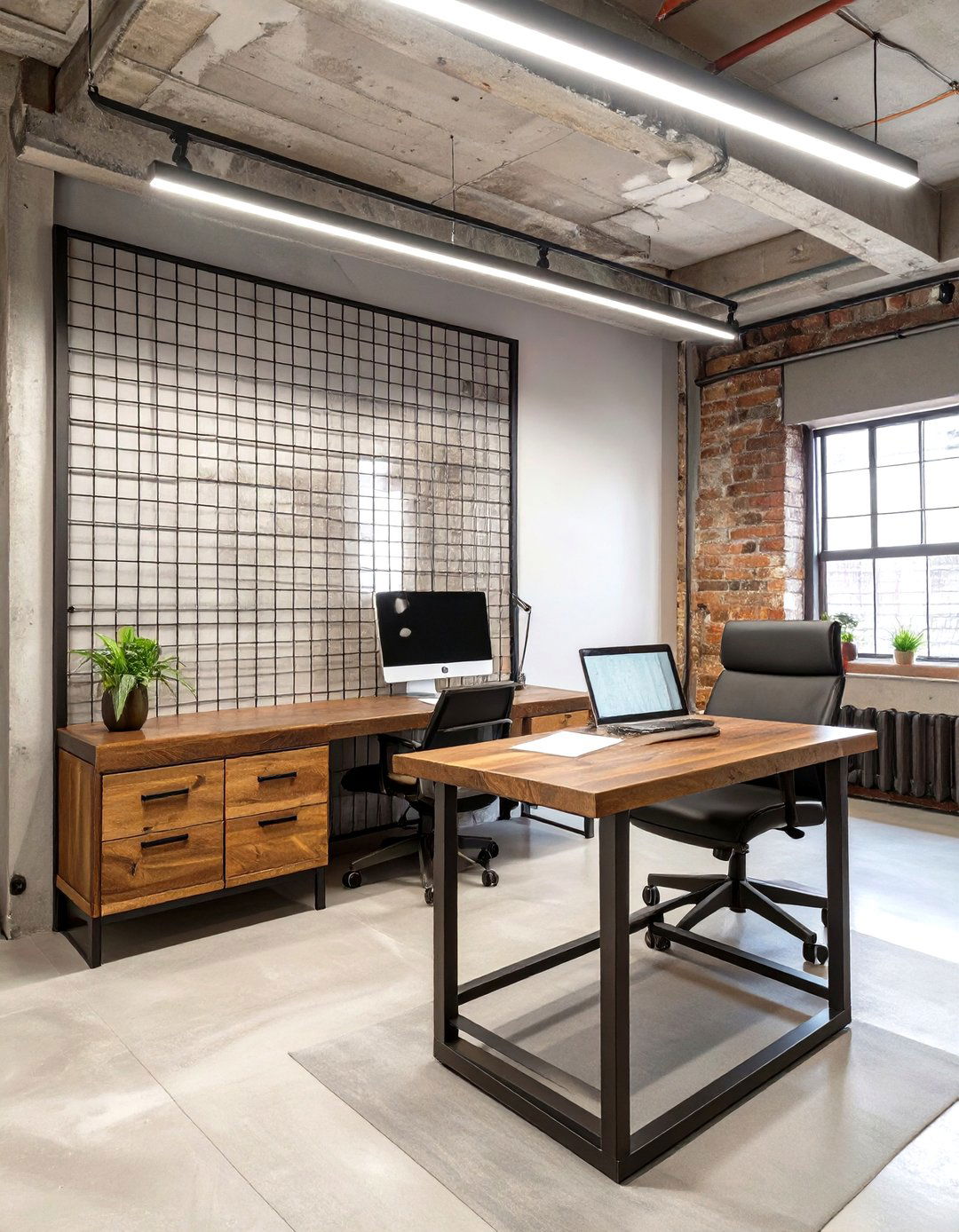 The Industrial Loft Small Office - 30 low budget small office interior design ideas