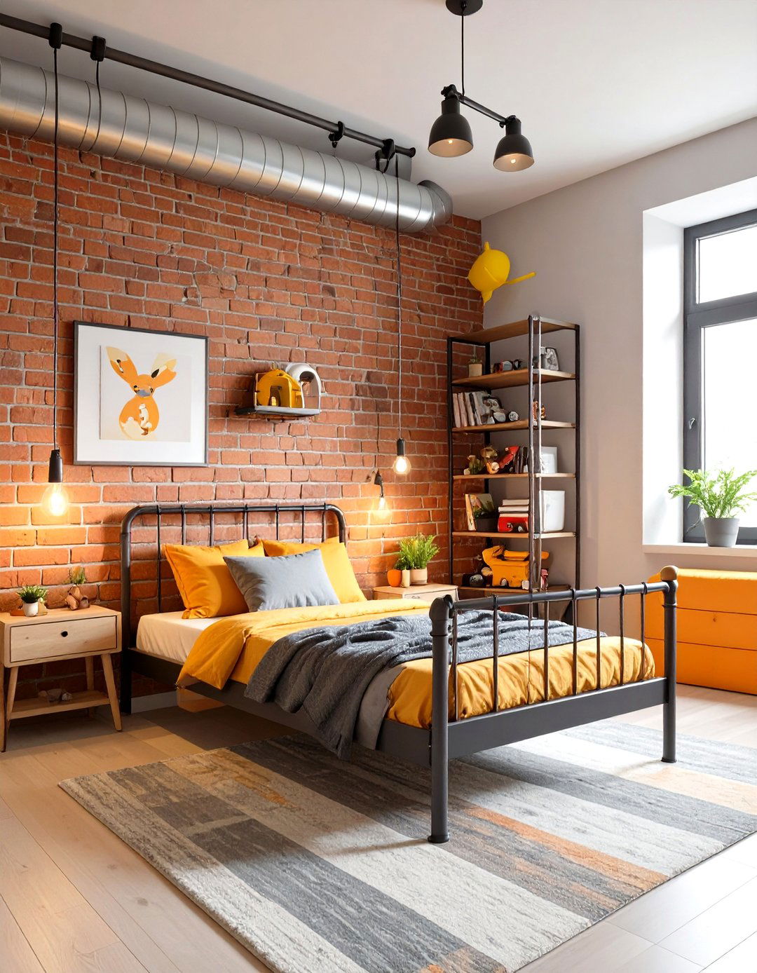 The Industrial Loft Style Kids Room - 30 kids room decor ideas
