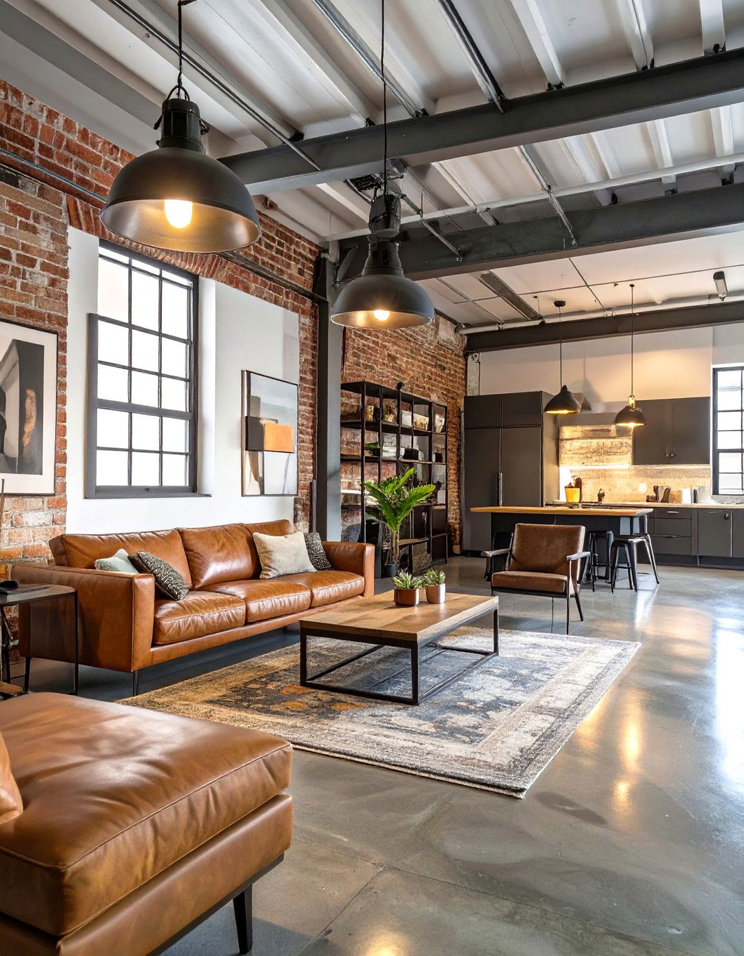 The Industrial Loft Style Living Room - 30 garage room ideas