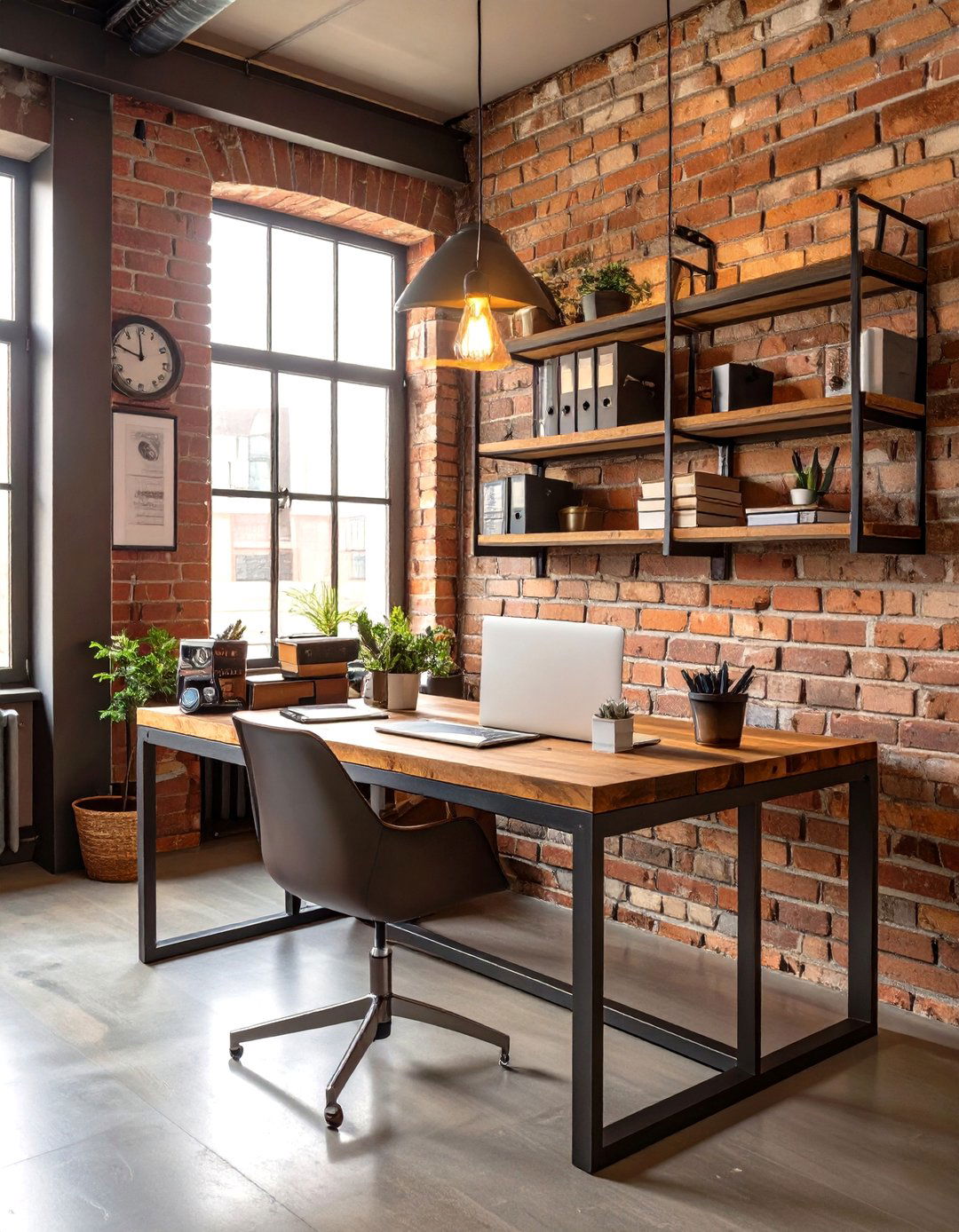 The Industrial Loft Vibe - 30 home office ideas for her