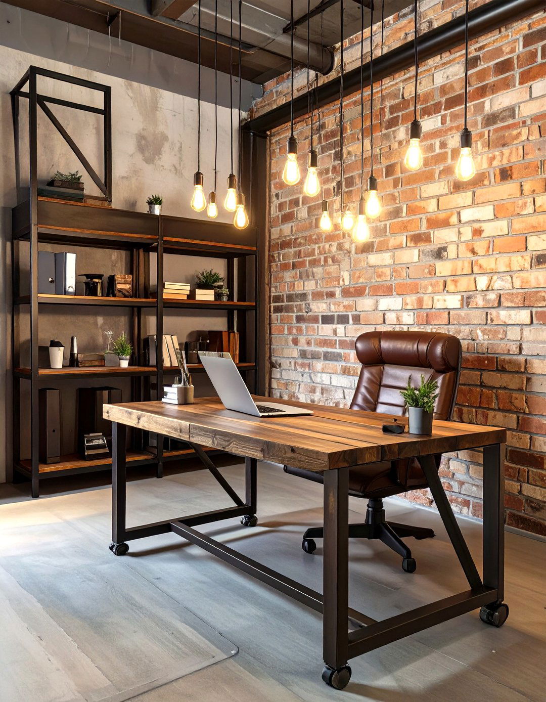 The Industrial Loft Workspace - 30 office set up ideas