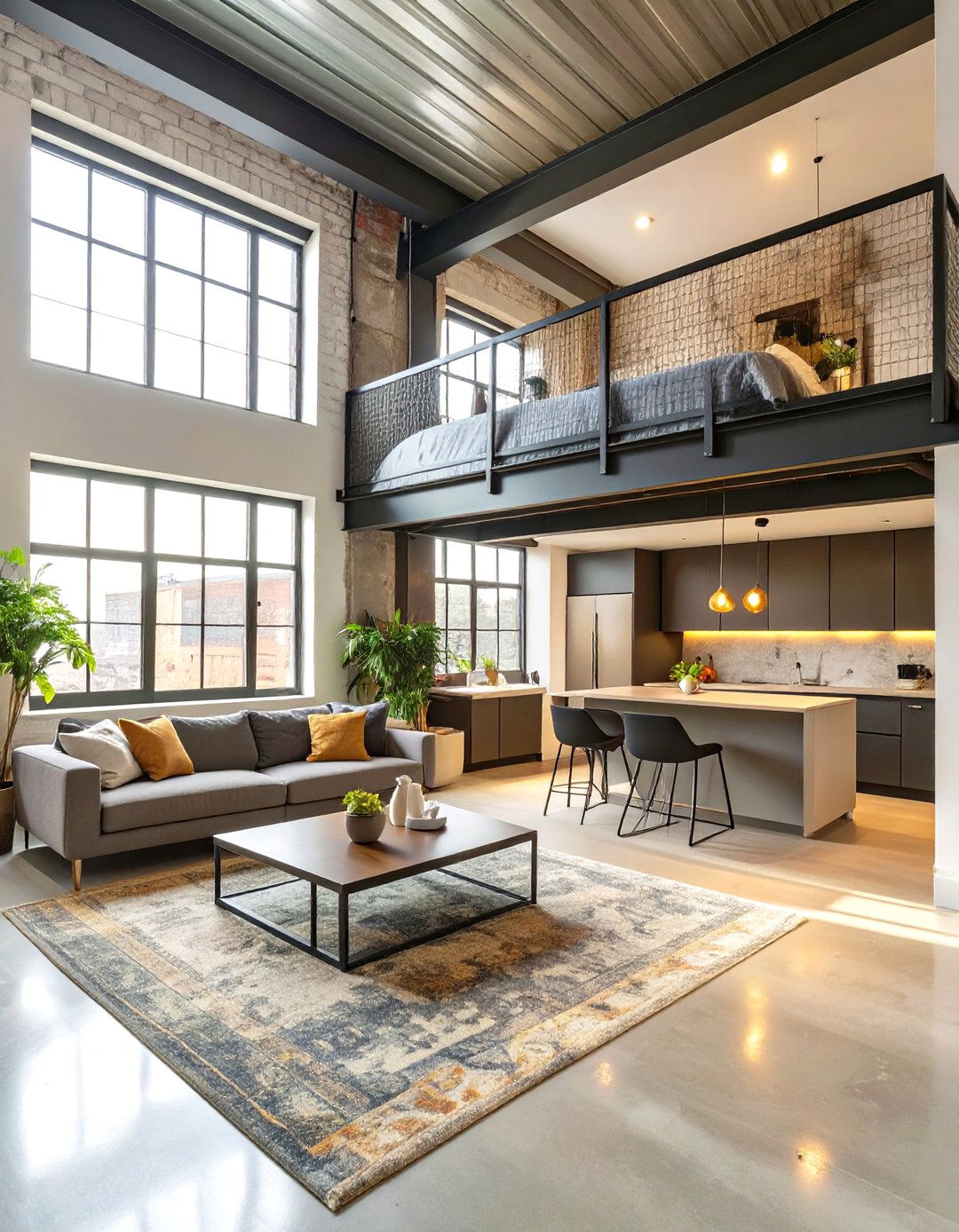 The Industrial Loft with a Mezzanine Level - 30 industrial home design ideas