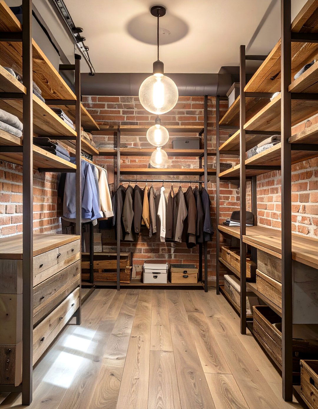 The Industrial Master Closet - 30 master closet ideas