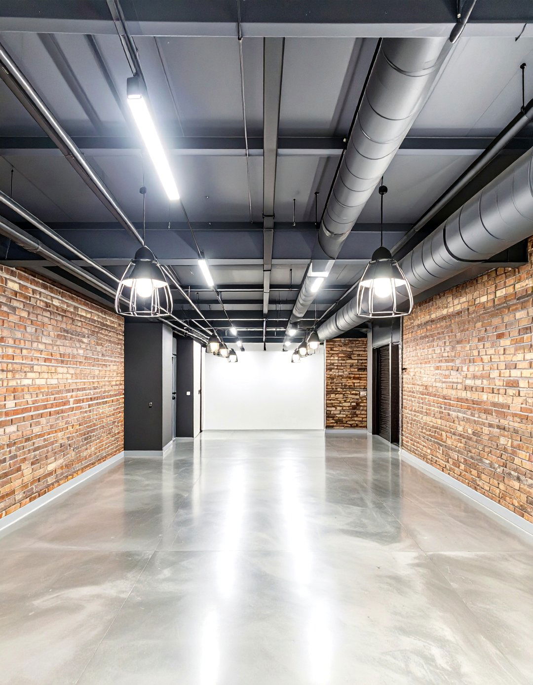 The Industrial Open Rafter Basement Ceiling