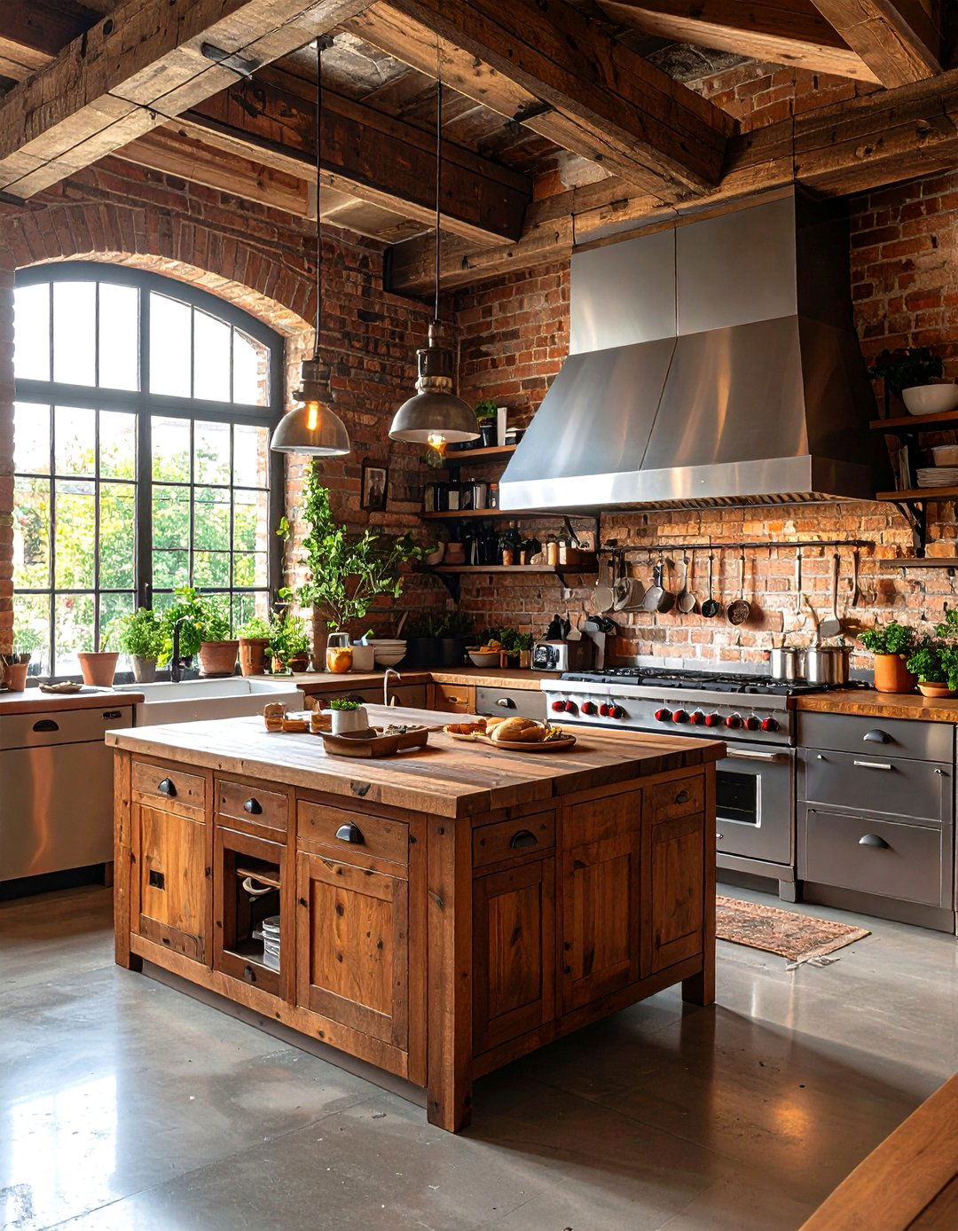 The Industrial Parisian Loft Kitchen