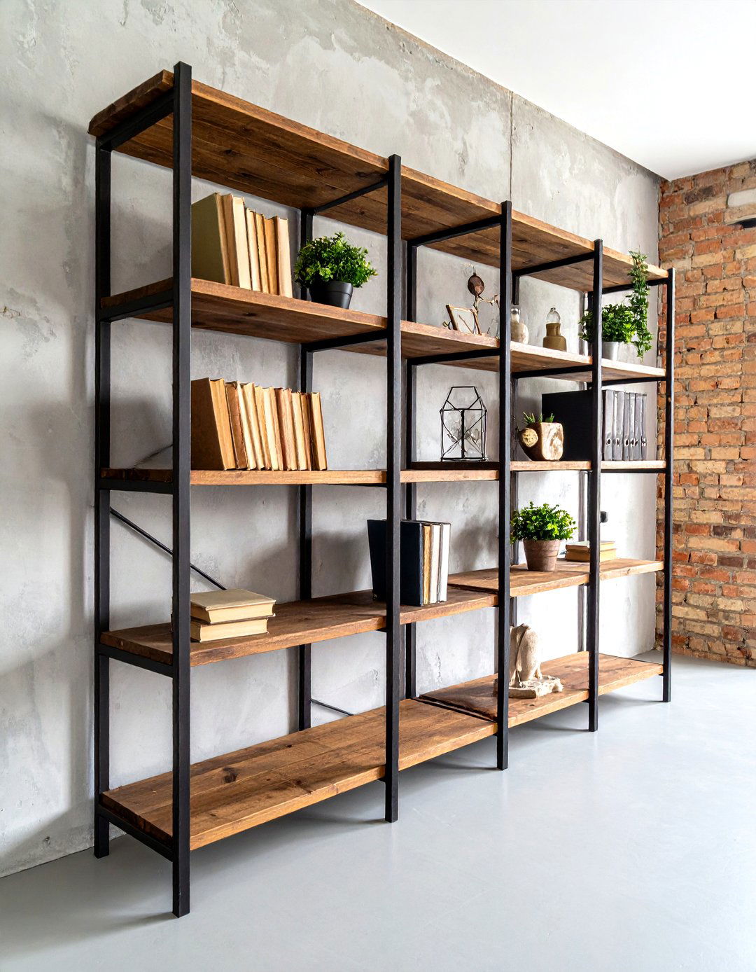 The Industrial Pipe Shelving Unit - 30 home office storage ideas