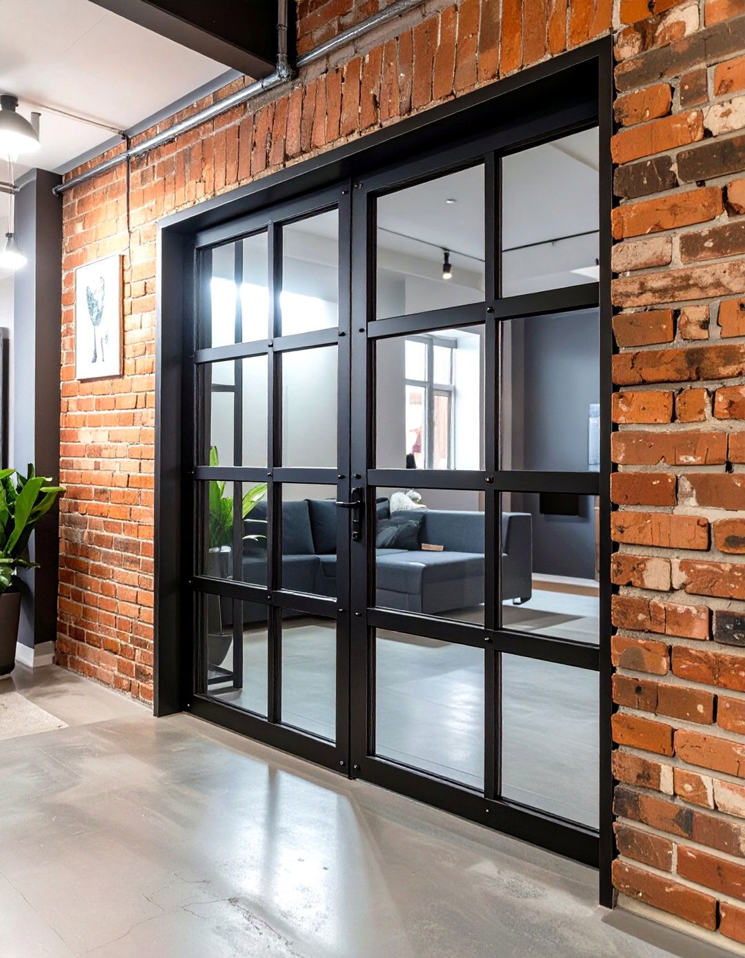 The Industrial Steel And Glass Basement Door - 30 basement door ideas