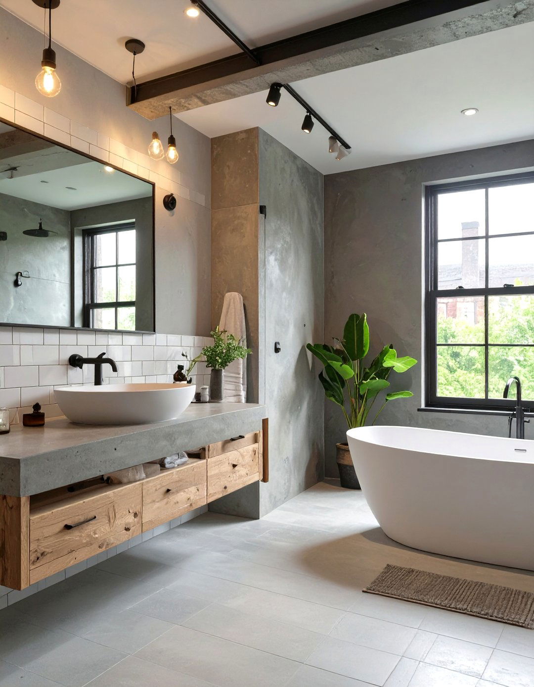 The Industrial Style Bathroom Retreat - 30 industrial house design ideas