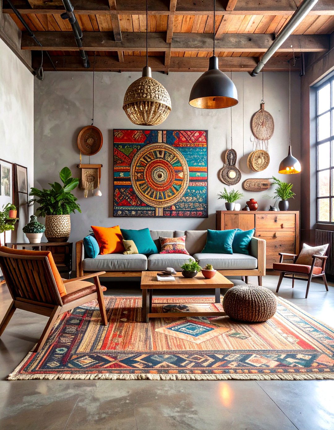 The Industrial Warli Art Loft - 30 indian interior design ideas