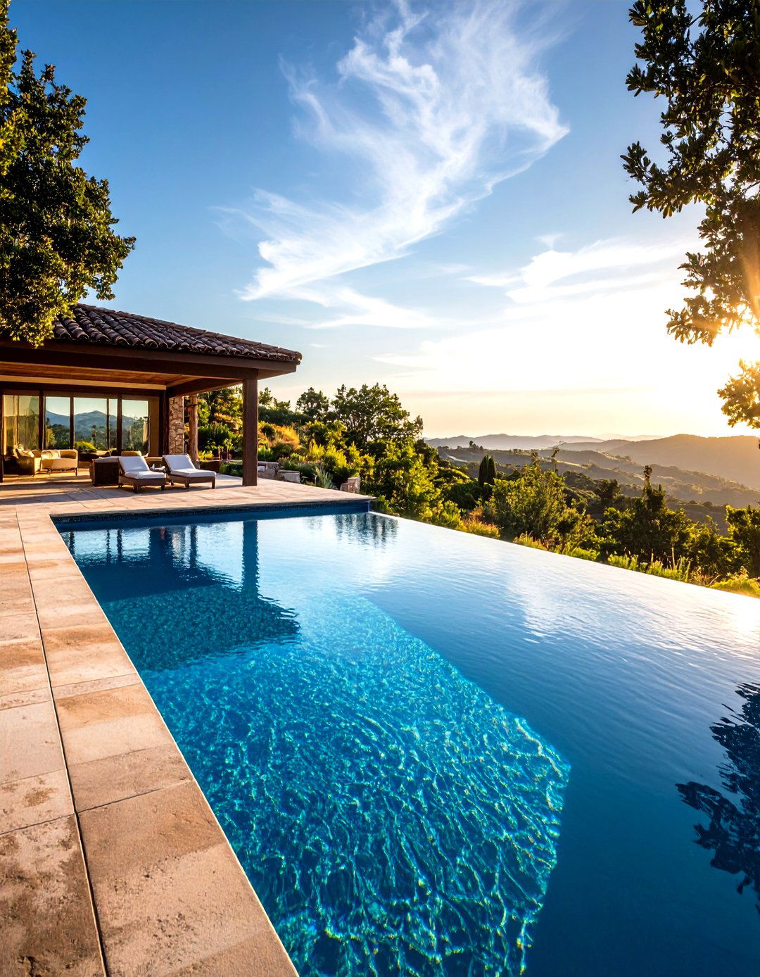 The Infinity Edge Pool Design - 30 down sloped backyard ideas