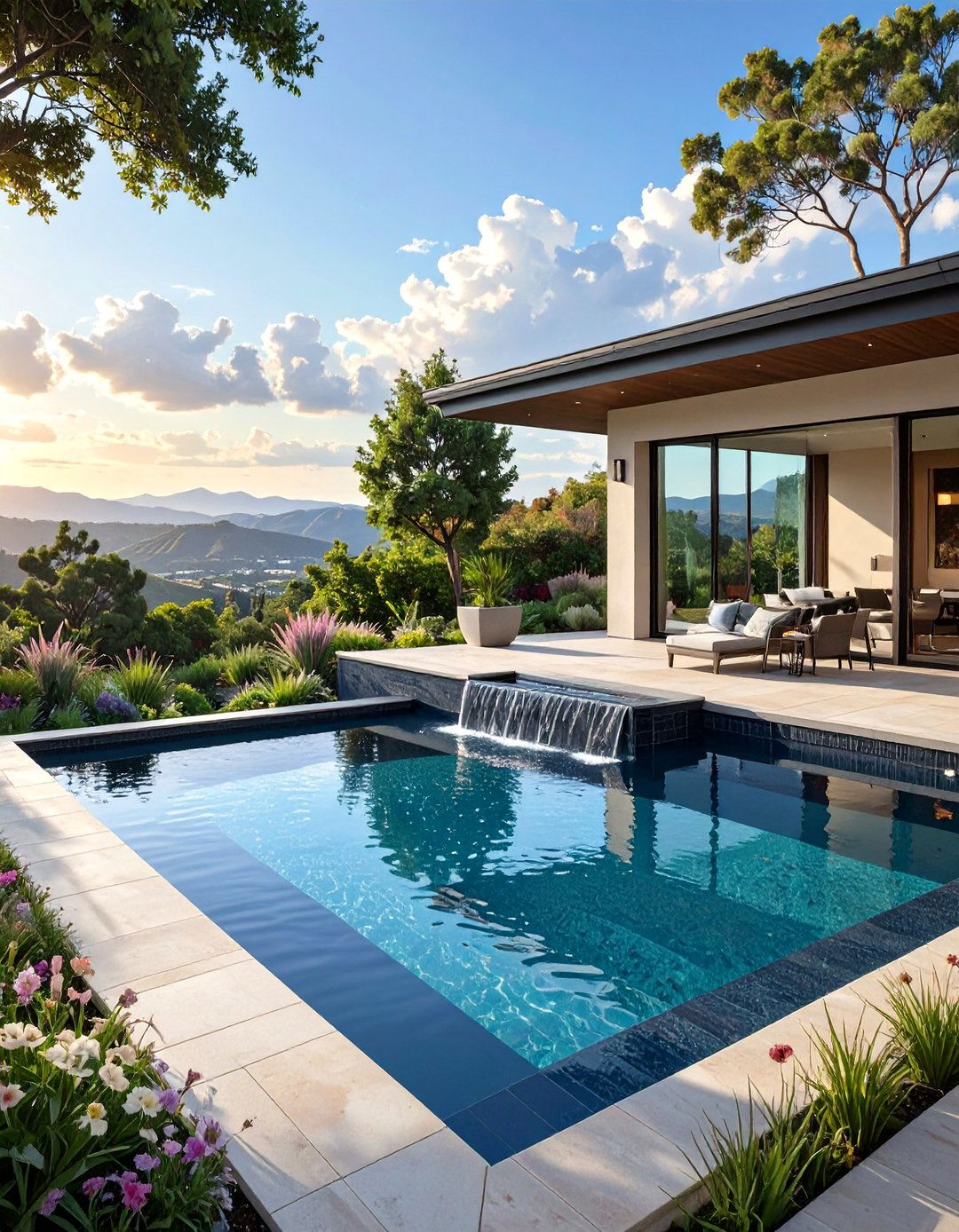 The Infinity Edge Water Feature - 30 backyard water feature ideas