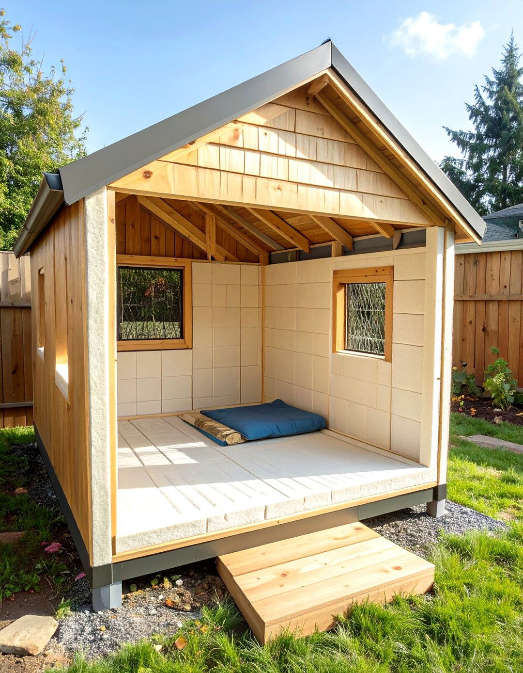 The Insulated All Weather Kennel - 30 homemade outdoor dog kennel ideas