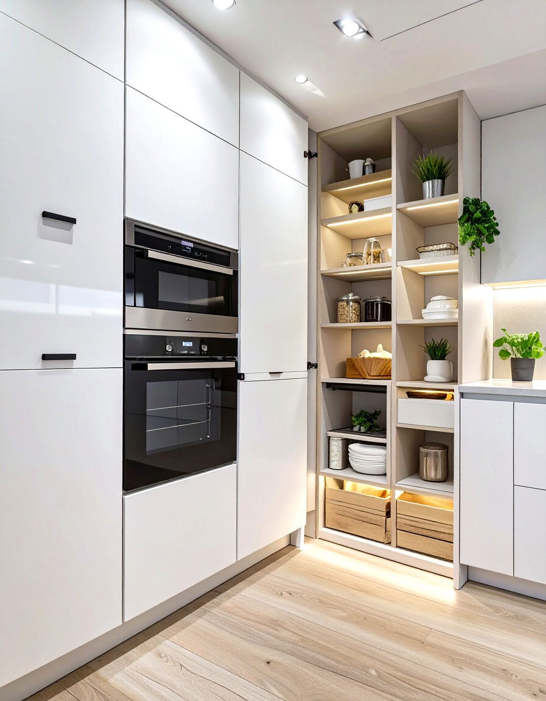 The Integrated Appliance Wall Pantry - 30 hidden small walk in pantry ideas
