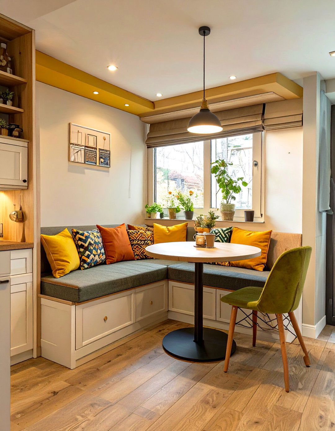 The Integrated Dining Nook Kitchen - 30 modern kitchen decor ideas