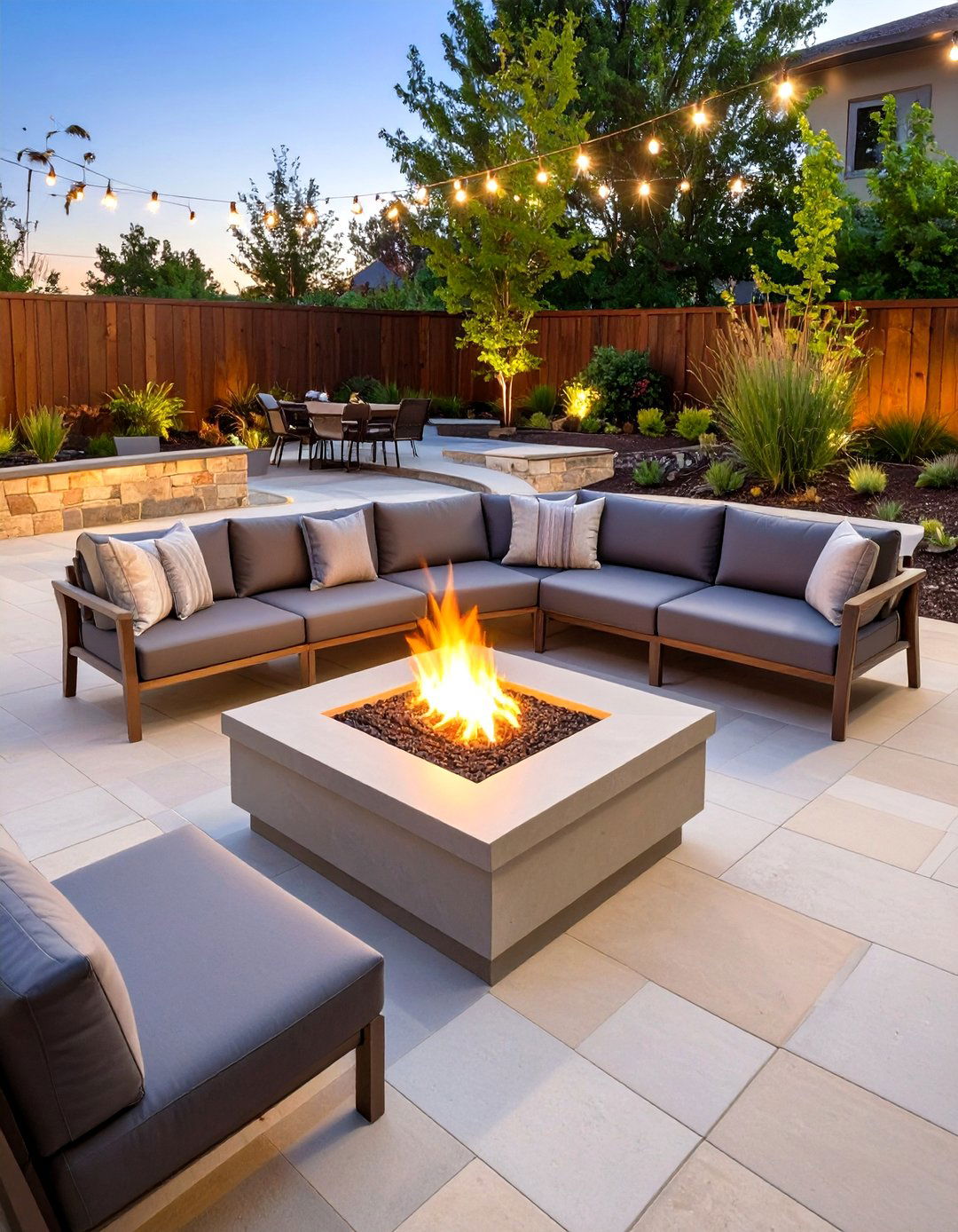The Integrated Fire Pit Garden - 30 modern garden ideas