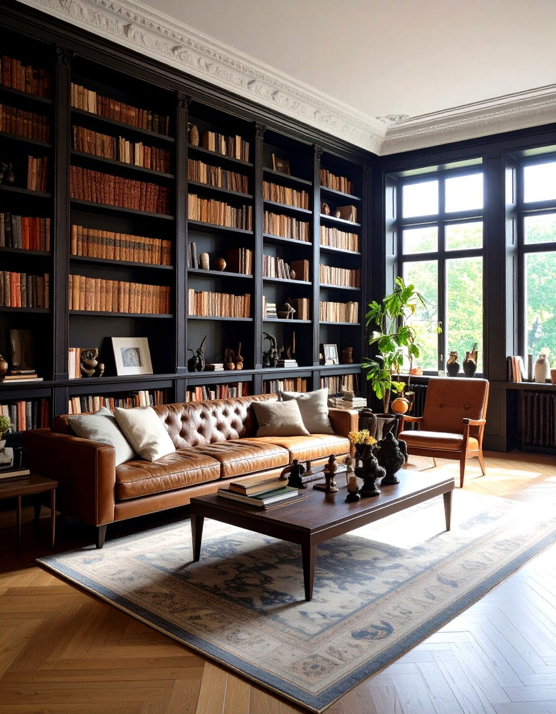 The Intellectuals Library and Art Mix - 30 living room art ideas