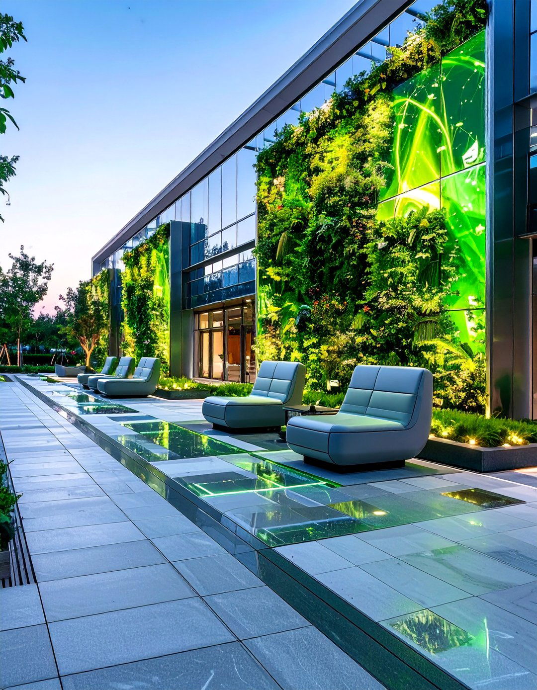 The Interactive Technology Plaza - 30 commercial landscape design ideas