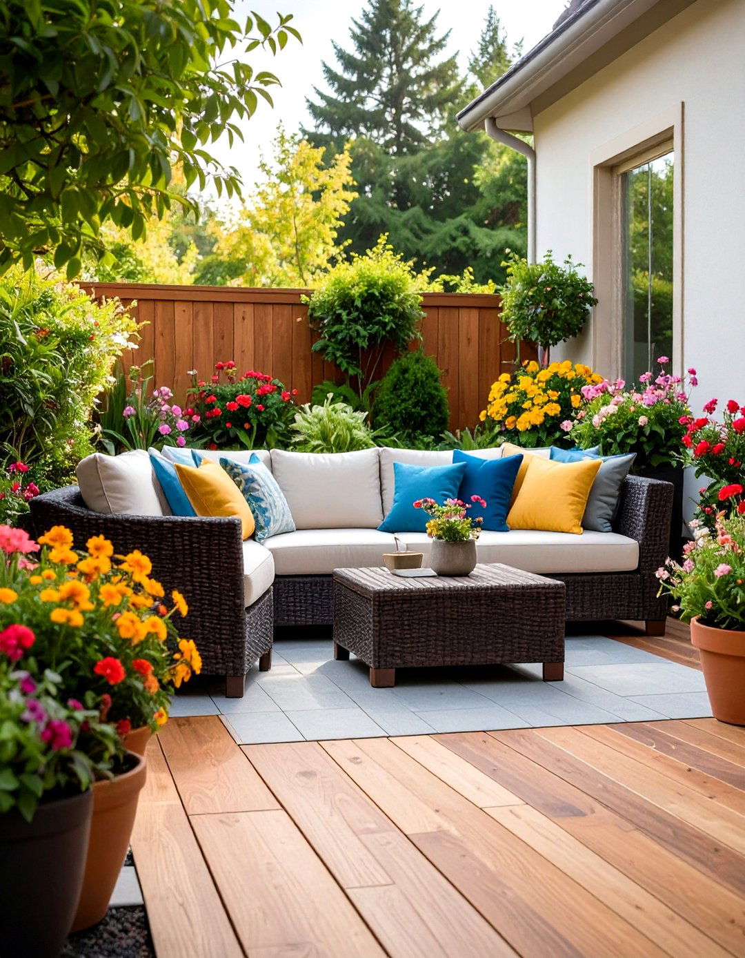 The Interlocking Deck Tiles Patio - 30 inexpensive ways to cover concrete patio ideas