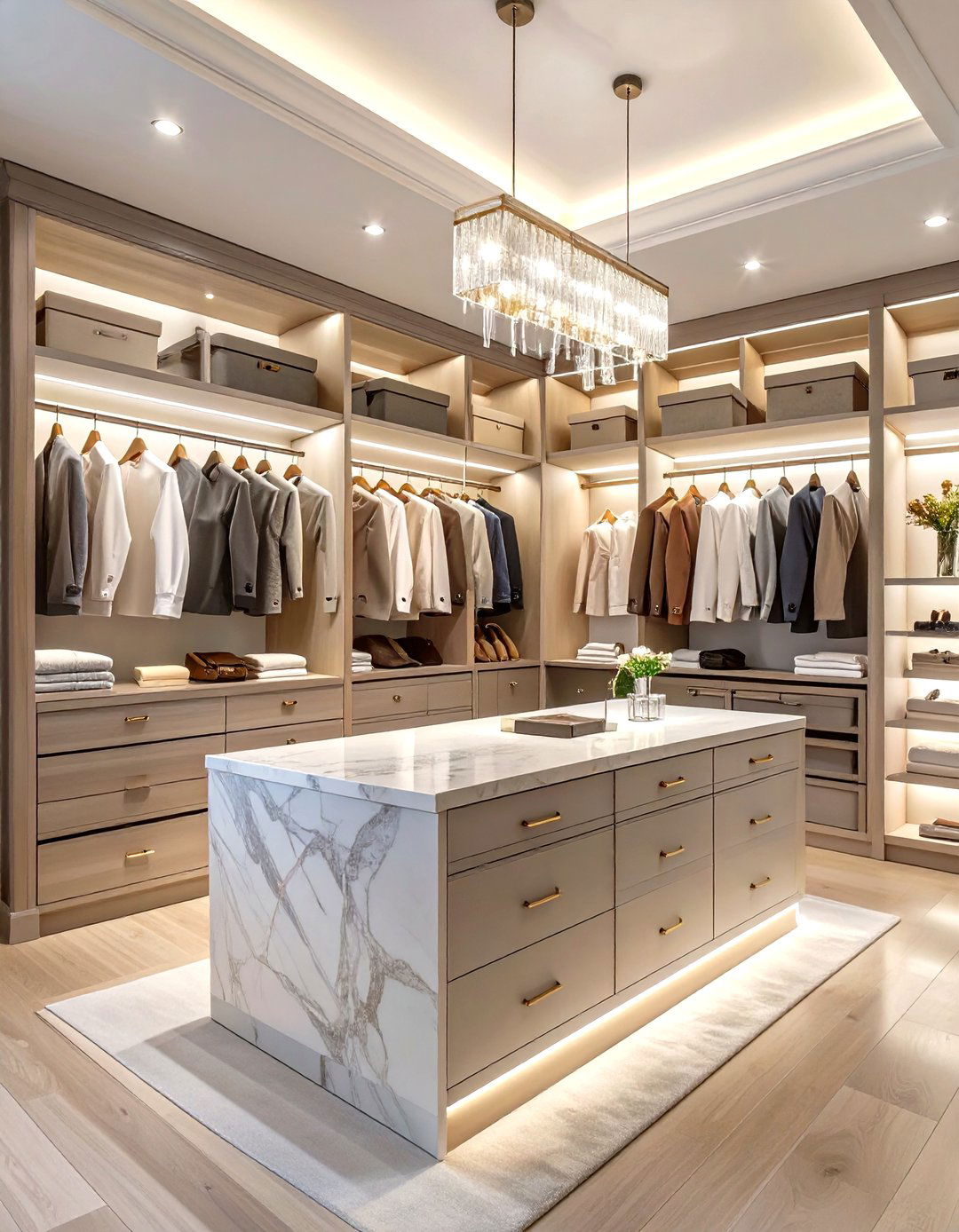 The Island Centric Closet - 30 modern closet design ideas