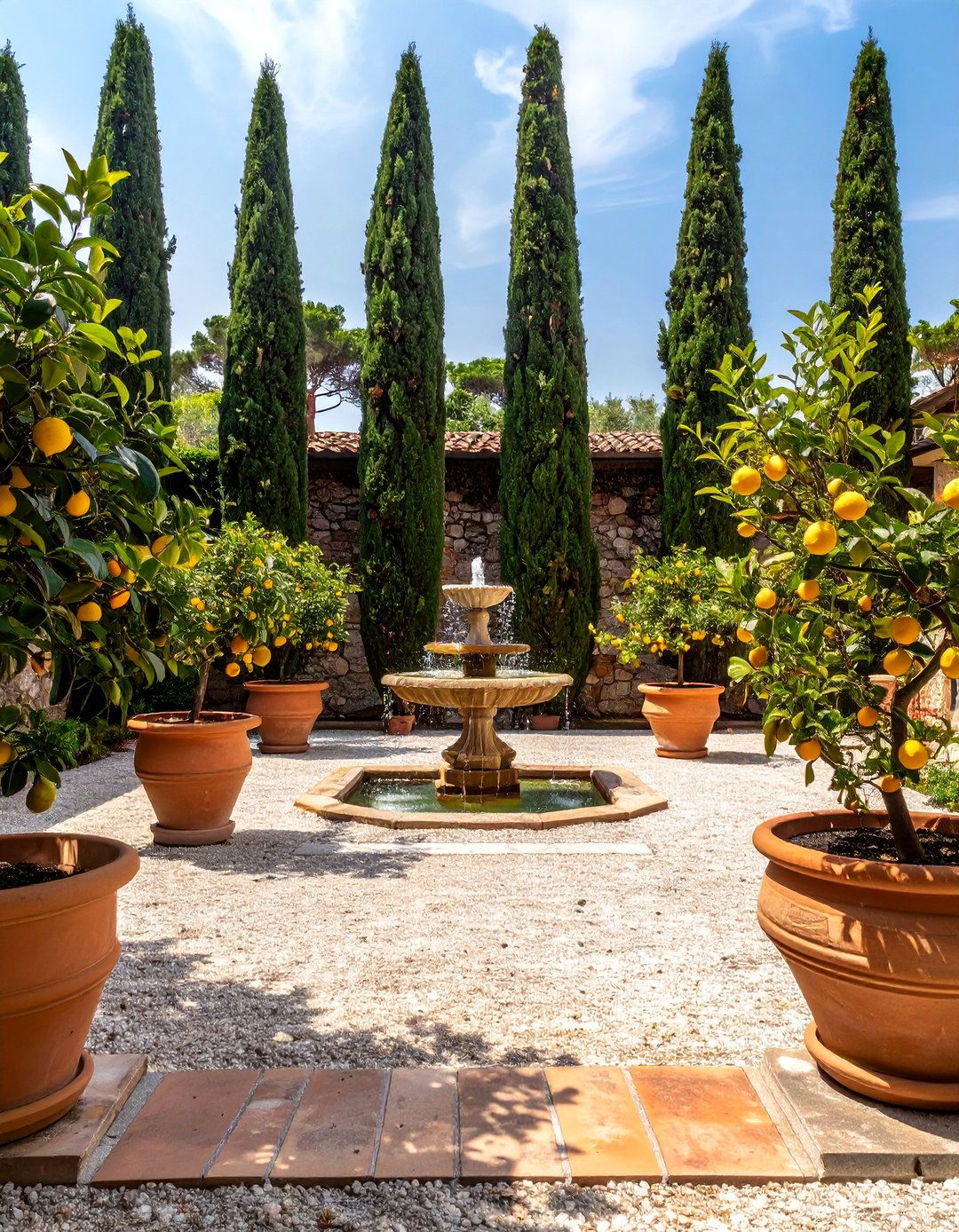 The Italianate Garden with Cypress and Stone - 30 buckhead landscape and design ideas