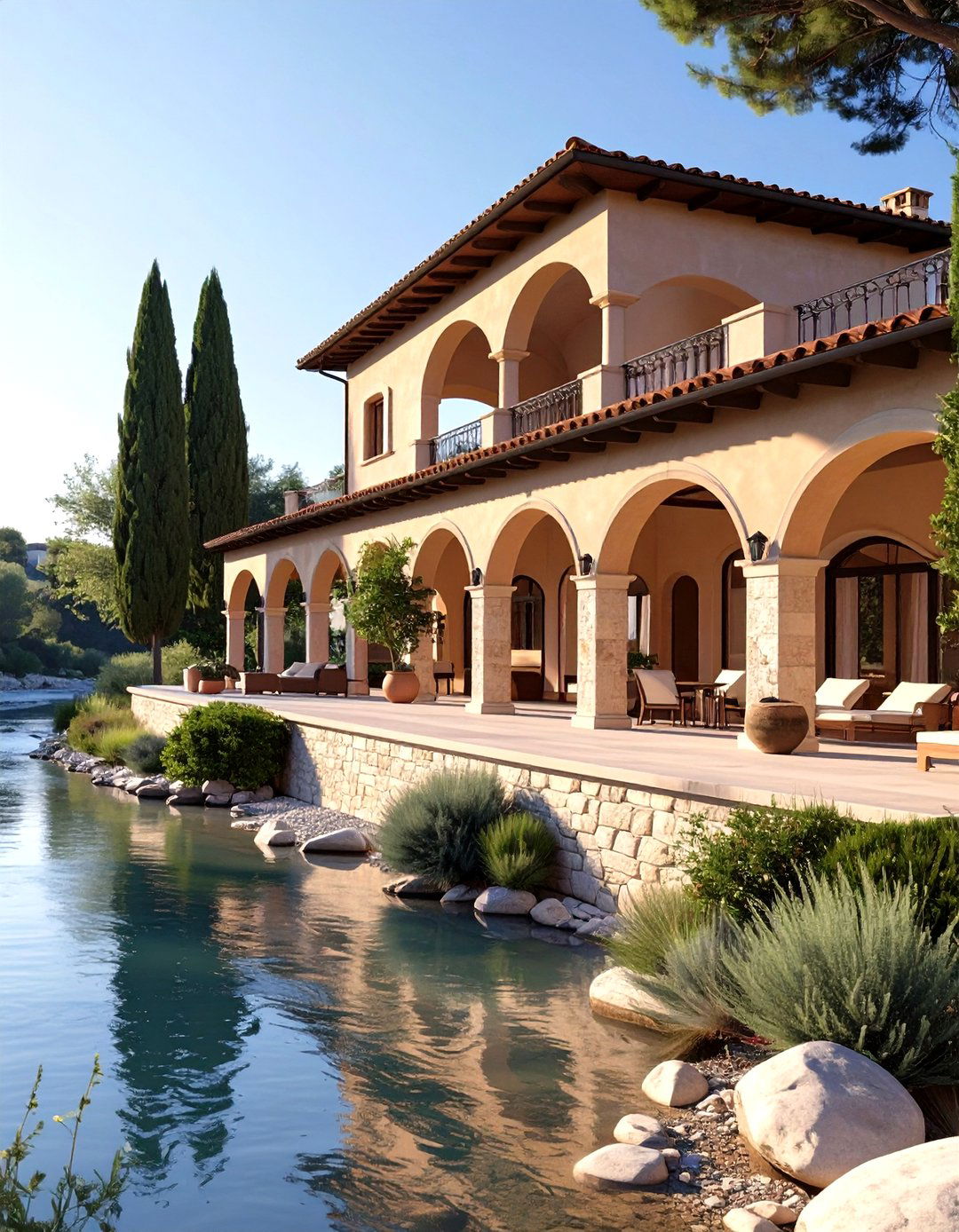 The Italianate Riverside Villa - 30 minecraft house design ideas