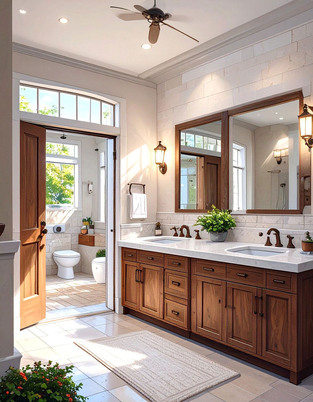 The Jack and Jill Bathroom Arrangement - 30 bathroom layout ideas