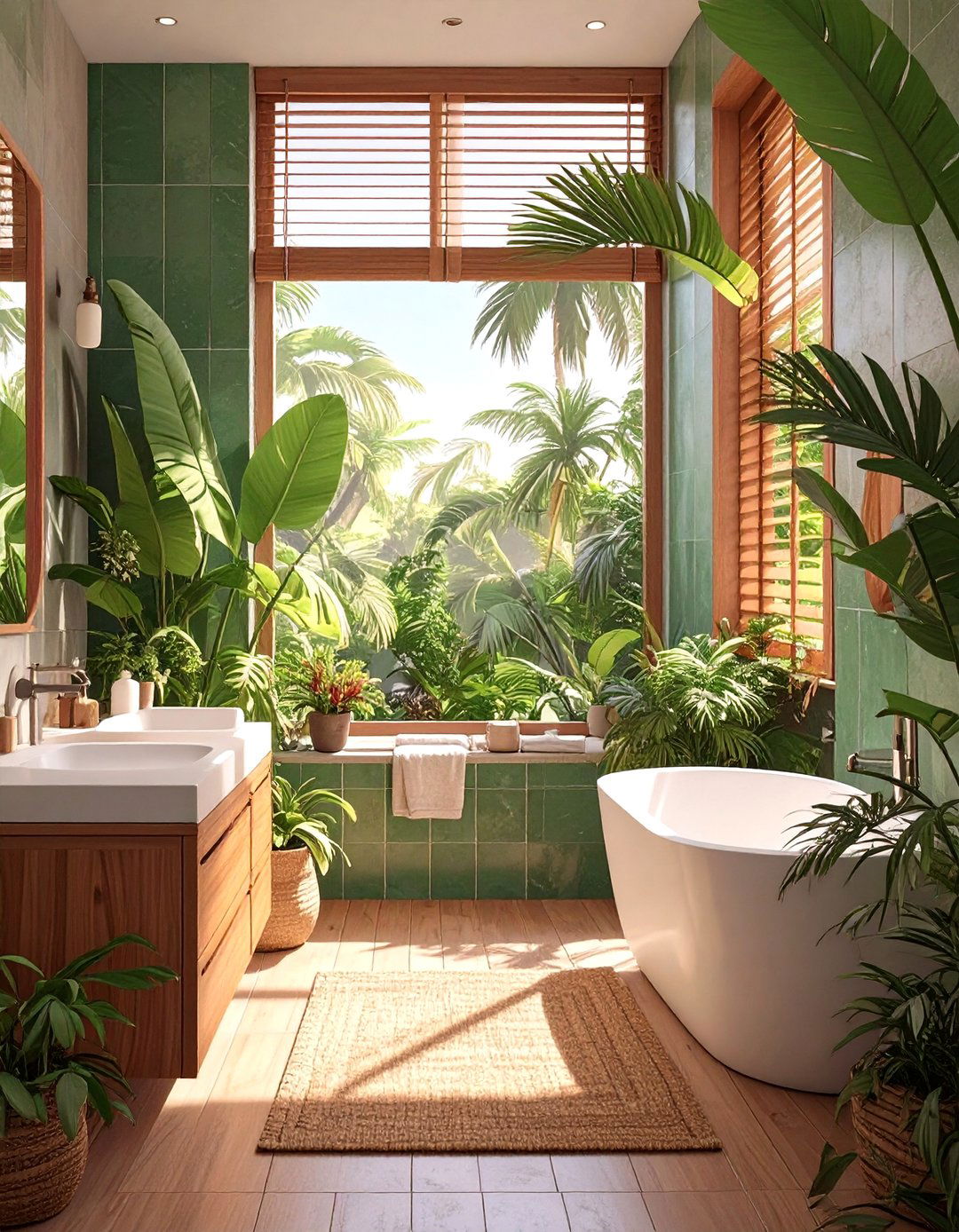 The Jalousie Window for Tropical Breezes - 30 bathroom window ideas