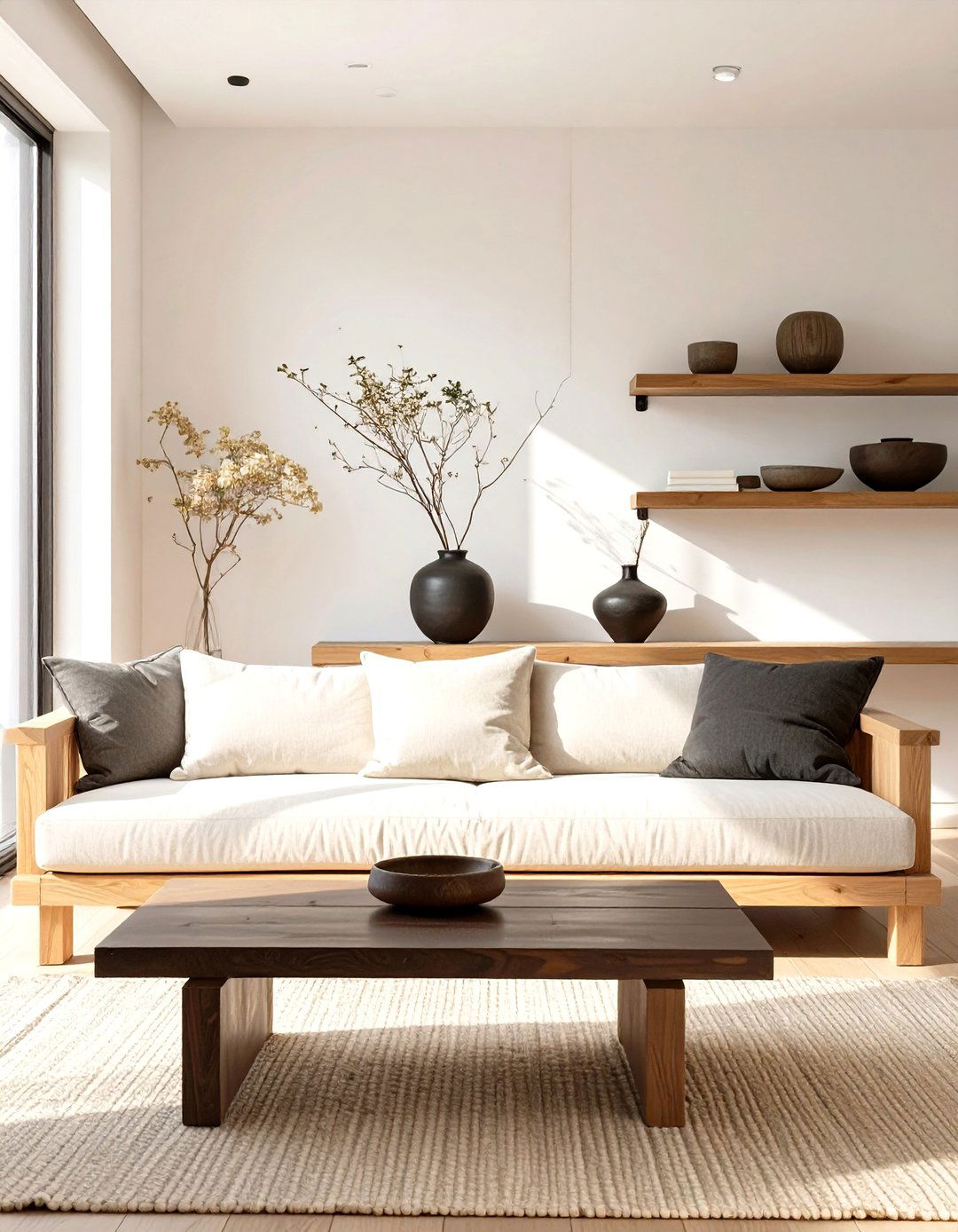 The Japandi Fusion Living Room - 30 extra small apartment living room ideas