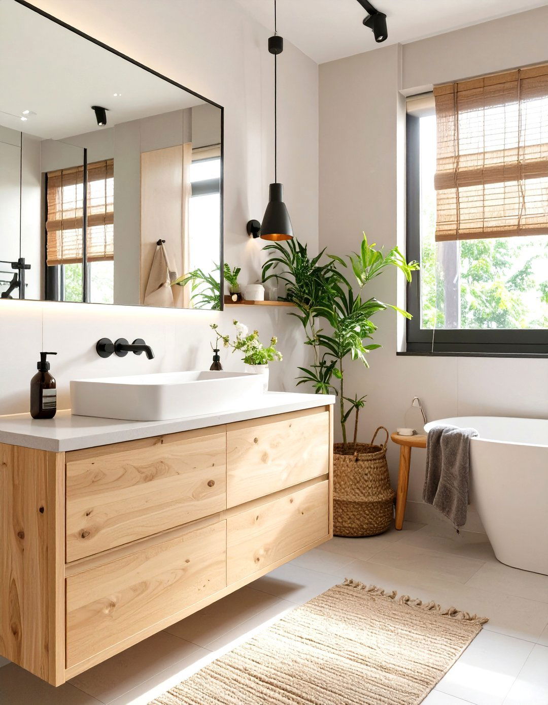 The Japandi Style Bathroom - 30 bathroom remodel ideas on a budget