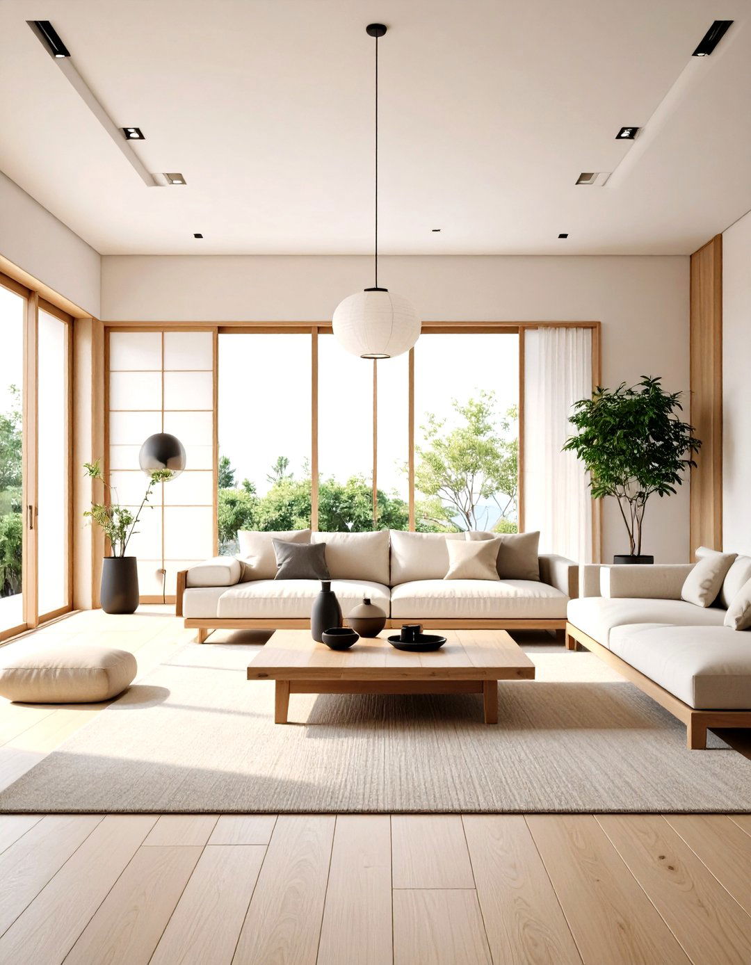 The Japandi Style Family Room - 30 family room furniture ideas