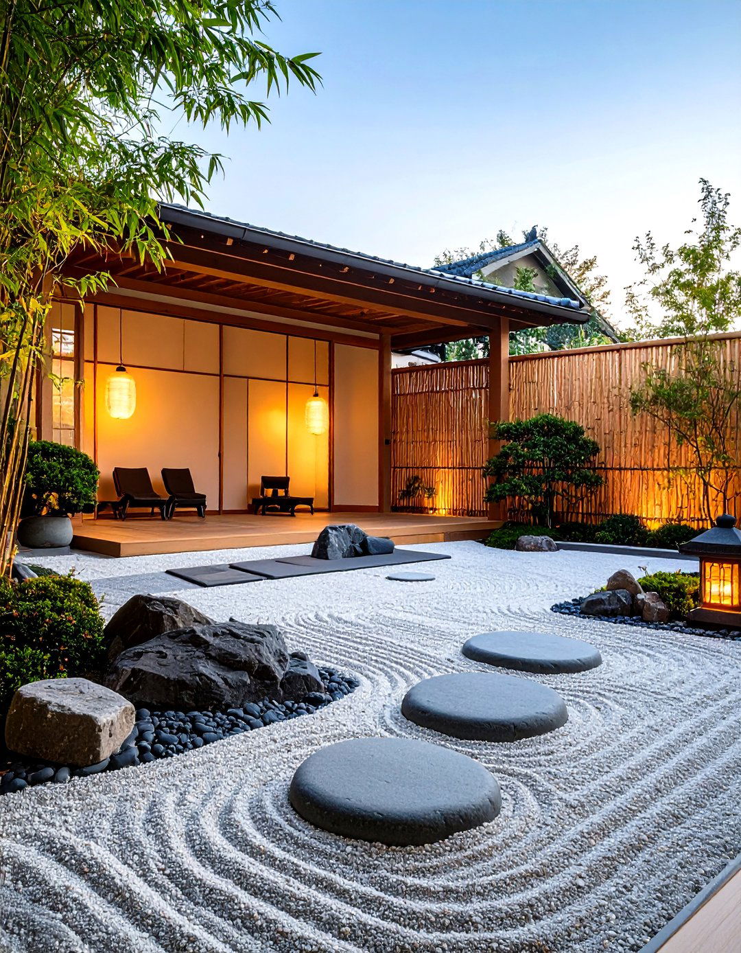 The Japanese Garden Inspired Training Area - 30 backyard gym ideas