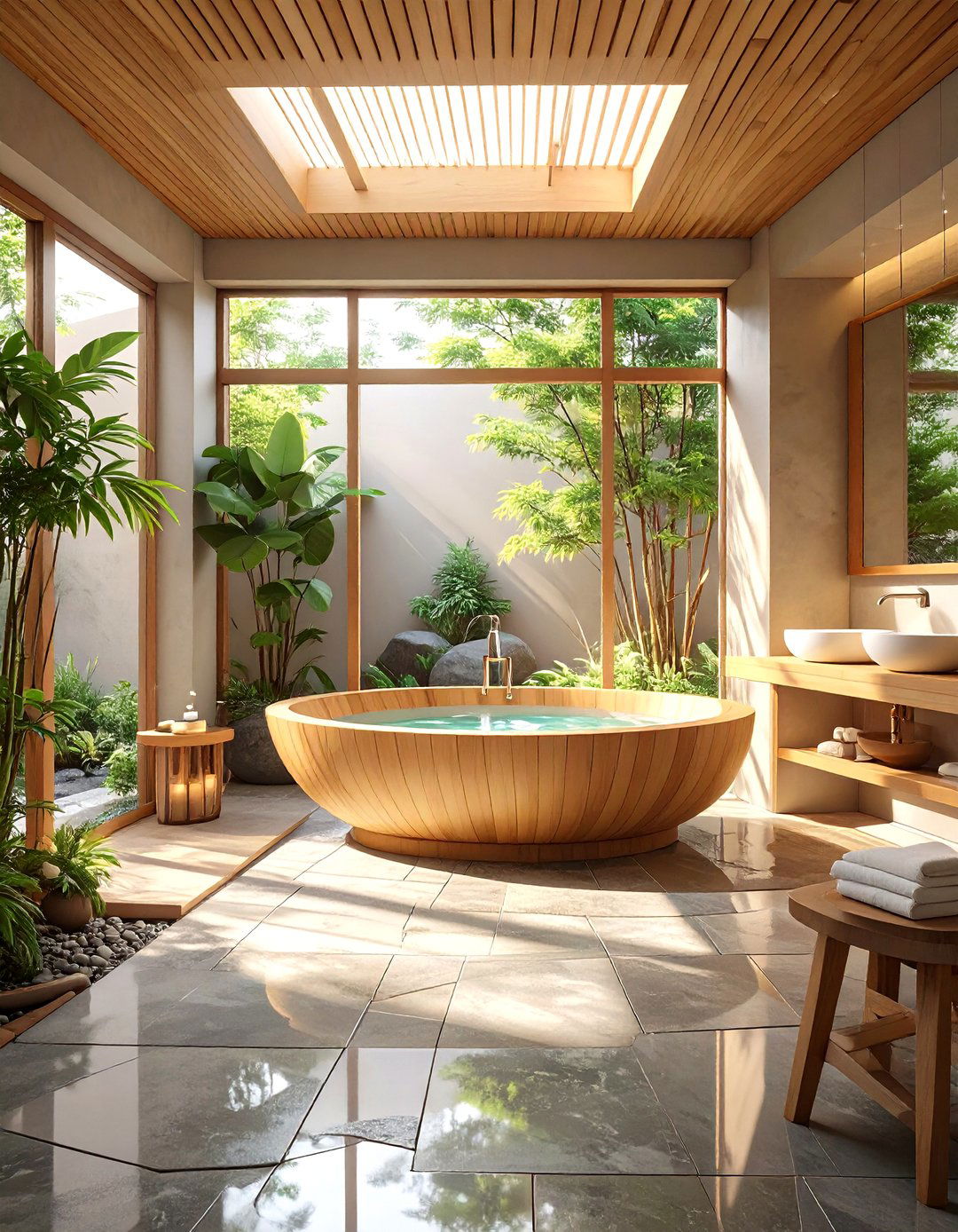 The Japanese Onsen Inspired Bathroom - 30 bathroom decoration ideas