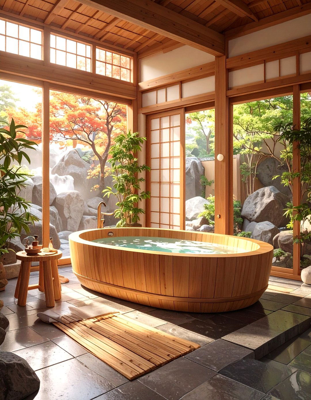 The Japanese Onsen Inspired Bathroom - 30 bathroom remodeling ideas