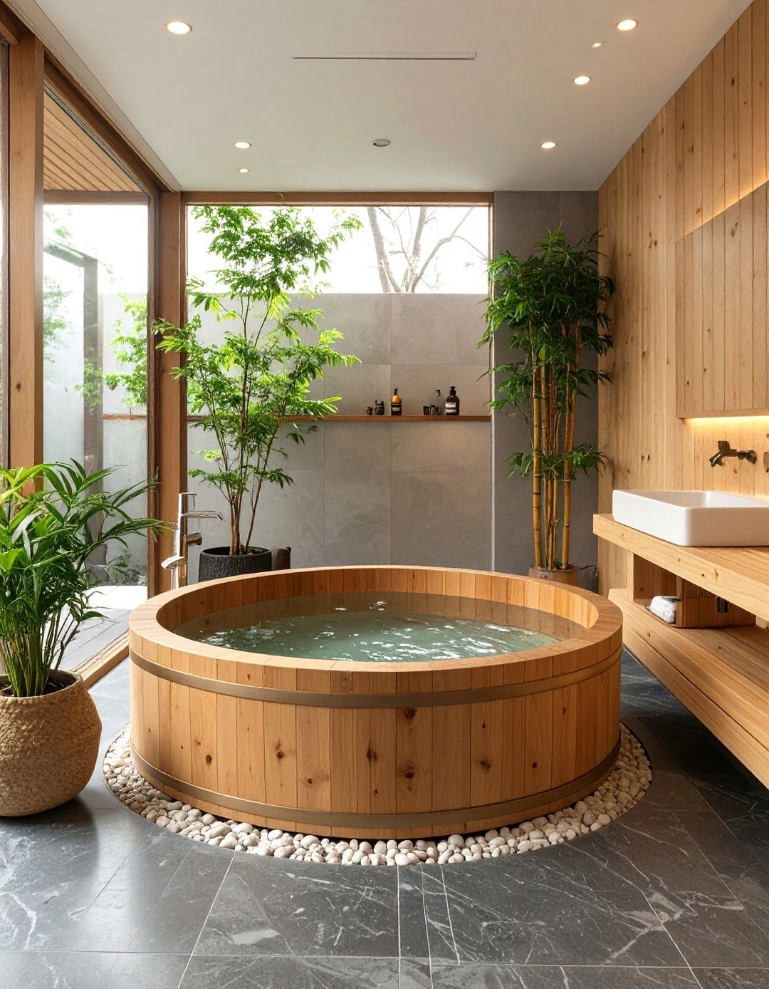 The Japanese Onsen Inspired Bathroom - 30 bathroom renovation ideas