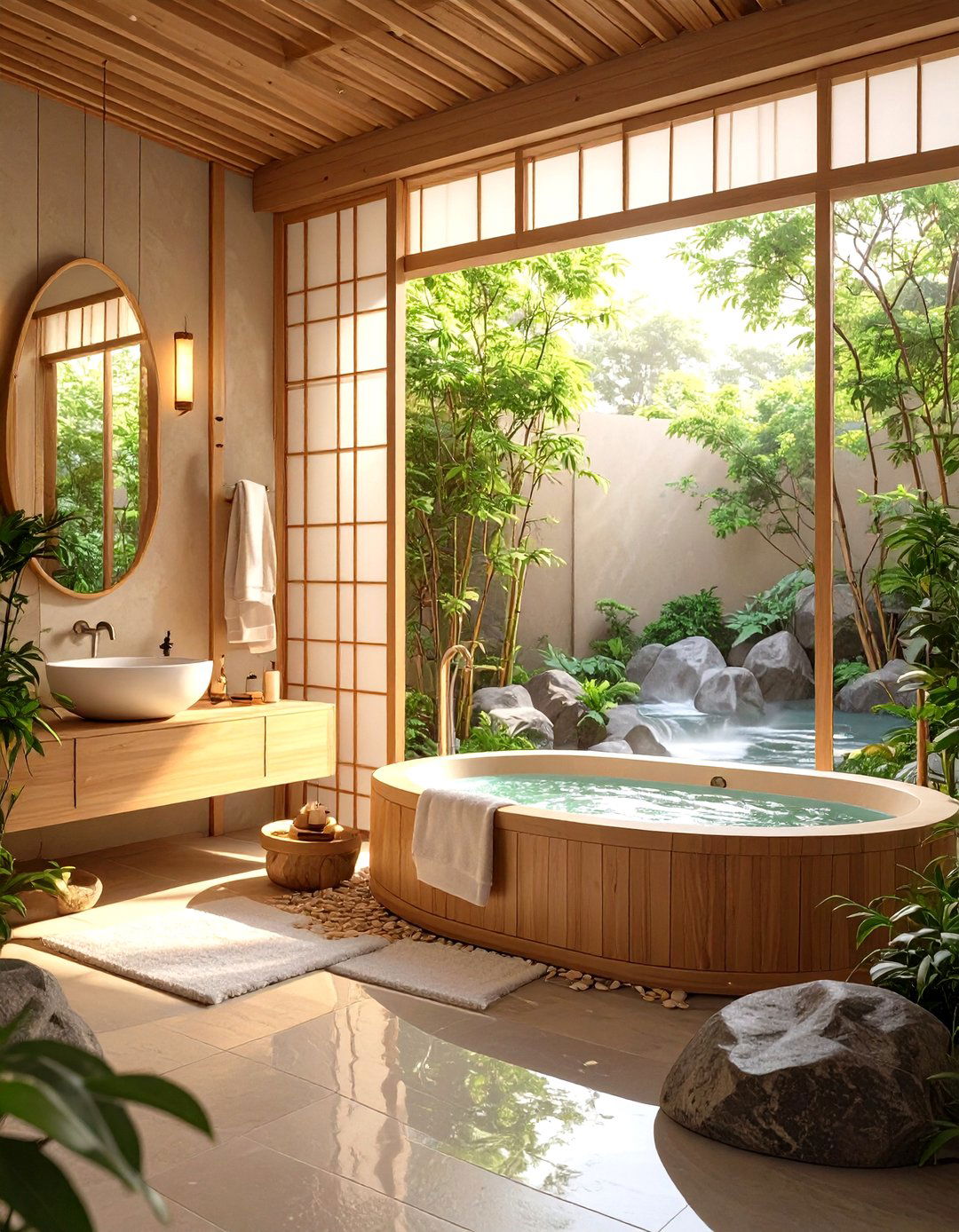 The Japanese Onsen Inspired Bathroom - 30 luxury master bathroom ideas