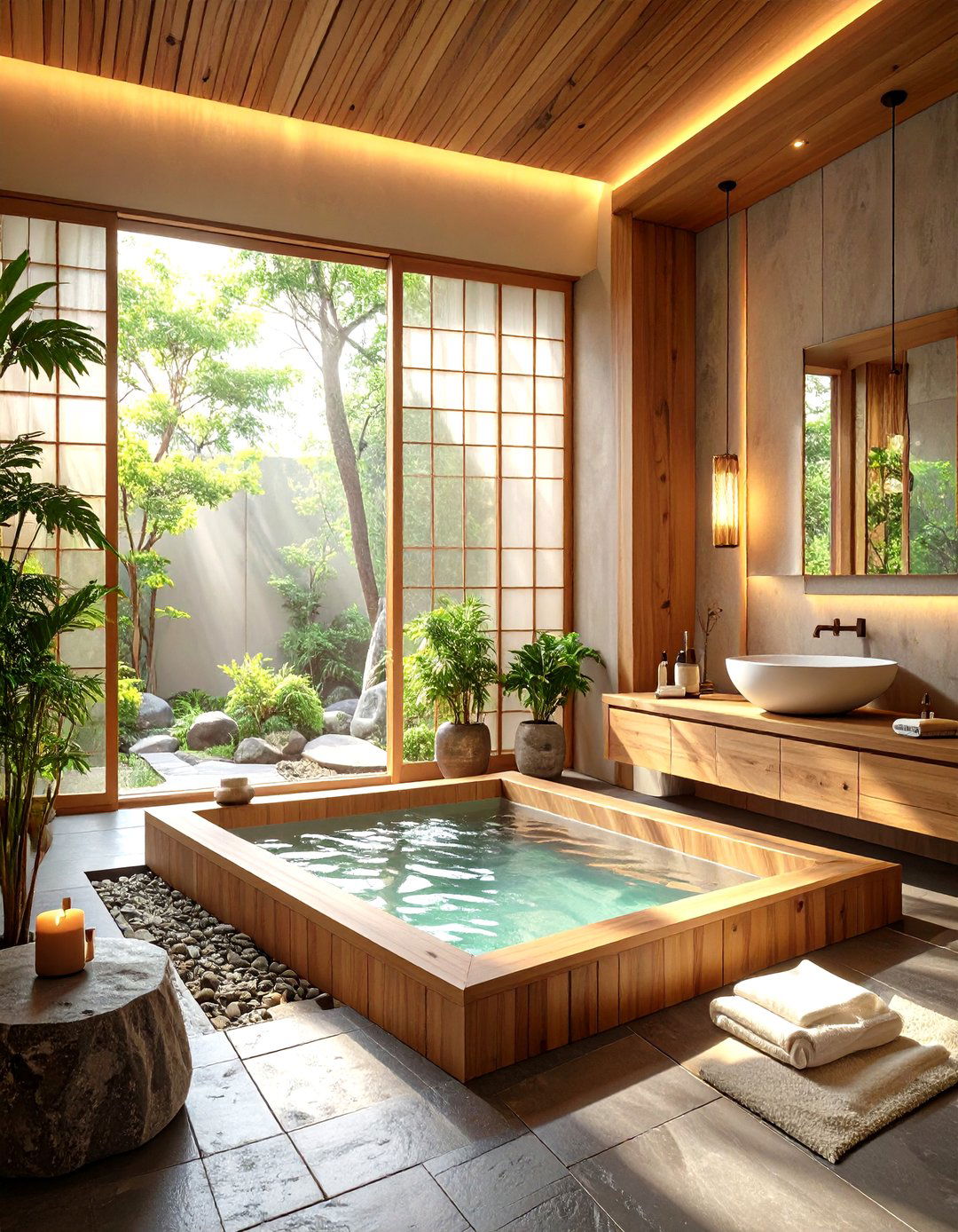 The Japanese Onsen Inspired Bathroom - 30 master bathroom layout ideas