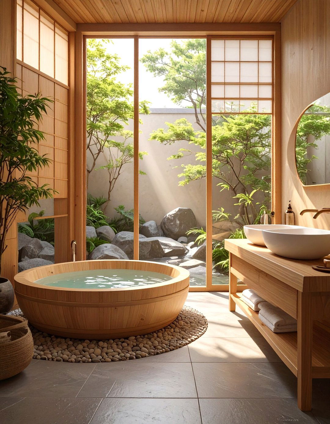 The Japanese Onsen Inspired Bathroom - 30 ai spa bathroom design ideas
