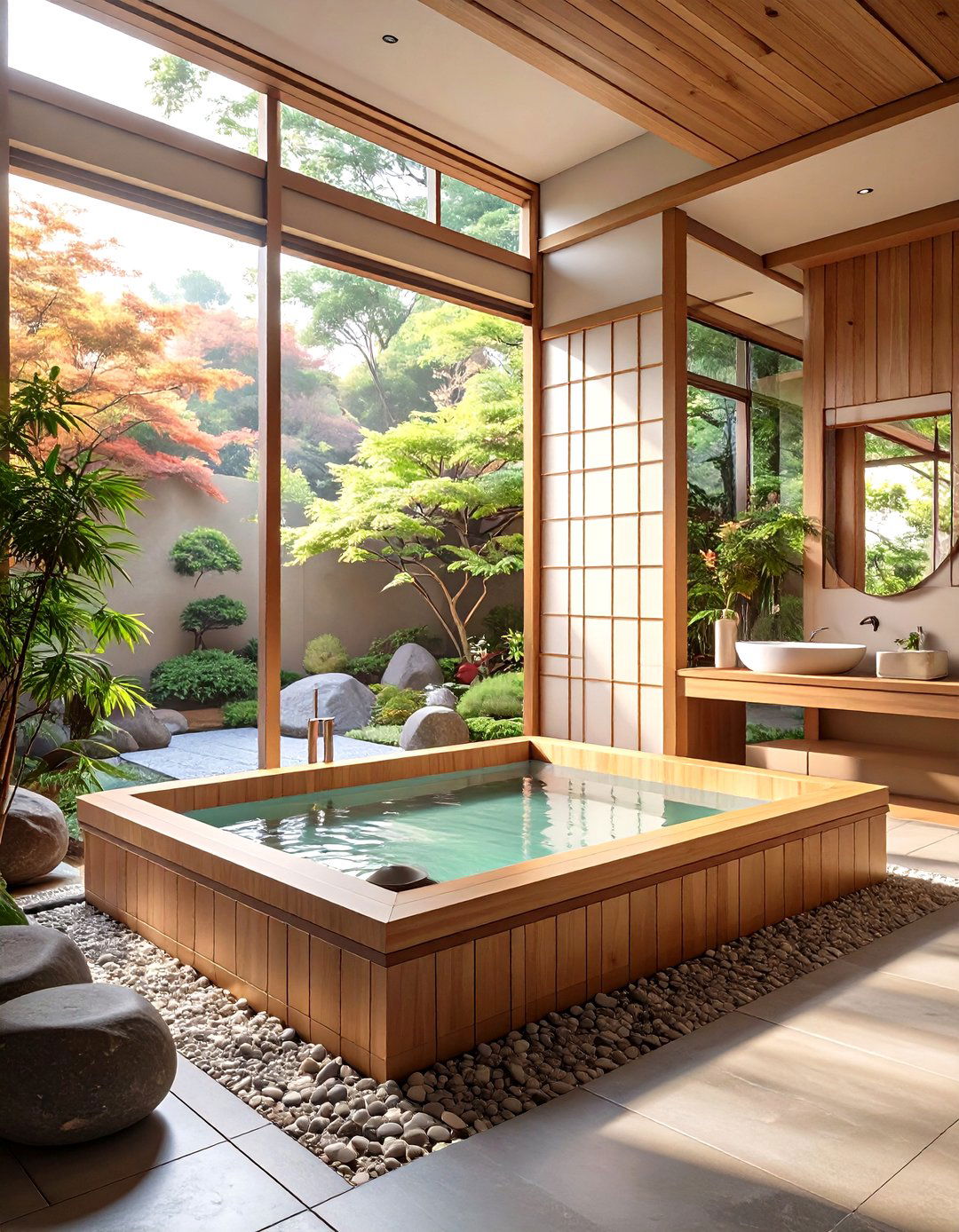 The Japanese Zen Garden Bathroom - 30 master bathroom remodel ideas