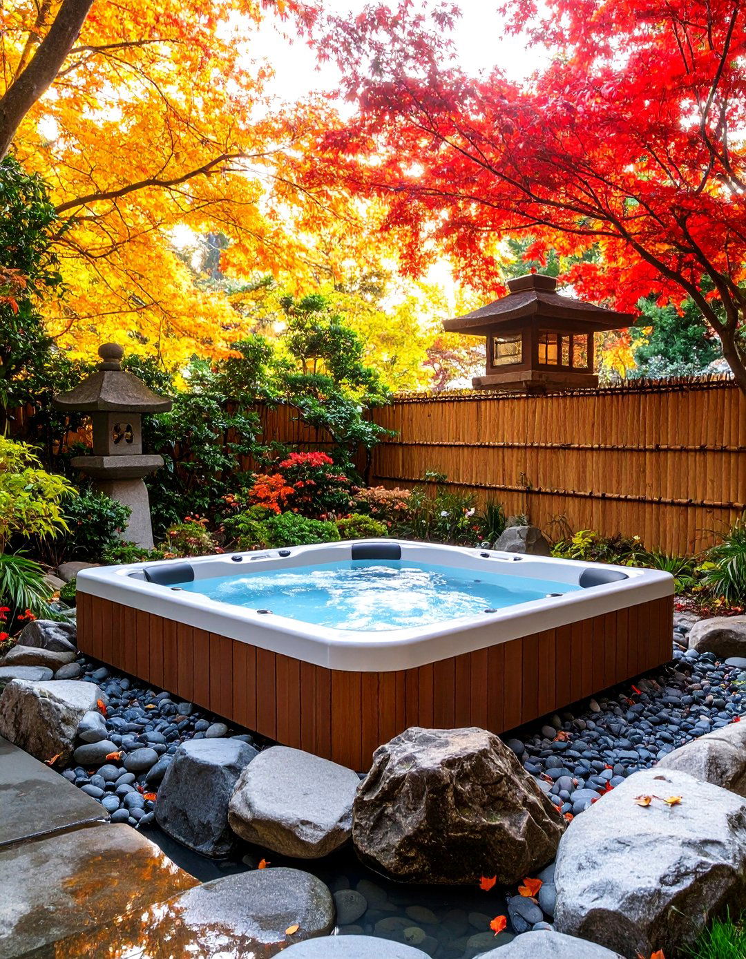 The Japanese Zen Garden Hot Tub - 30 backyard hot tub ideas