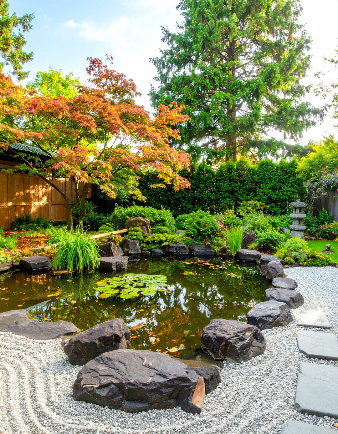 The Japanese Zen Garden Pond - 30 backyard pond ideas
