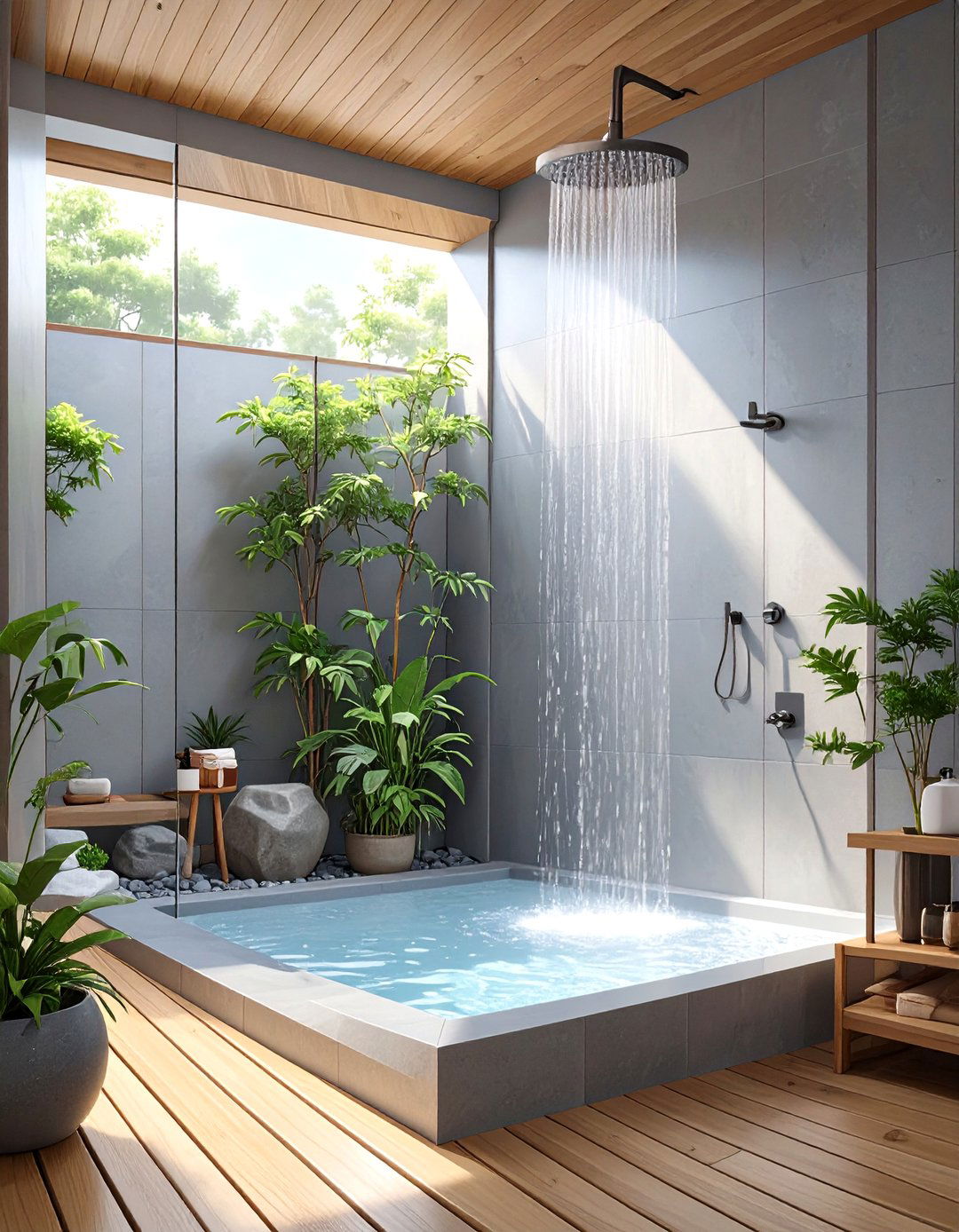 The Japanese Zen Garden Shower - 30 bathroom shower remodel ideas