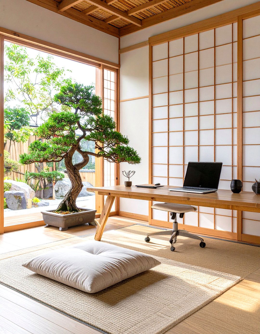 The Japanese Zen Home Office - 30 home office furniture ideas