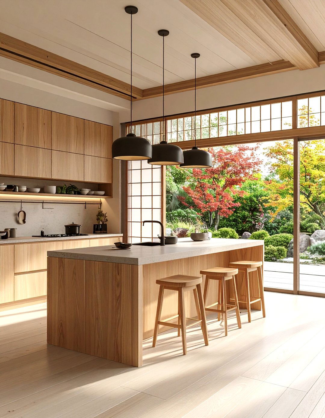 The Japanese Zen Kitchen - 30 3d kitchen design ideas