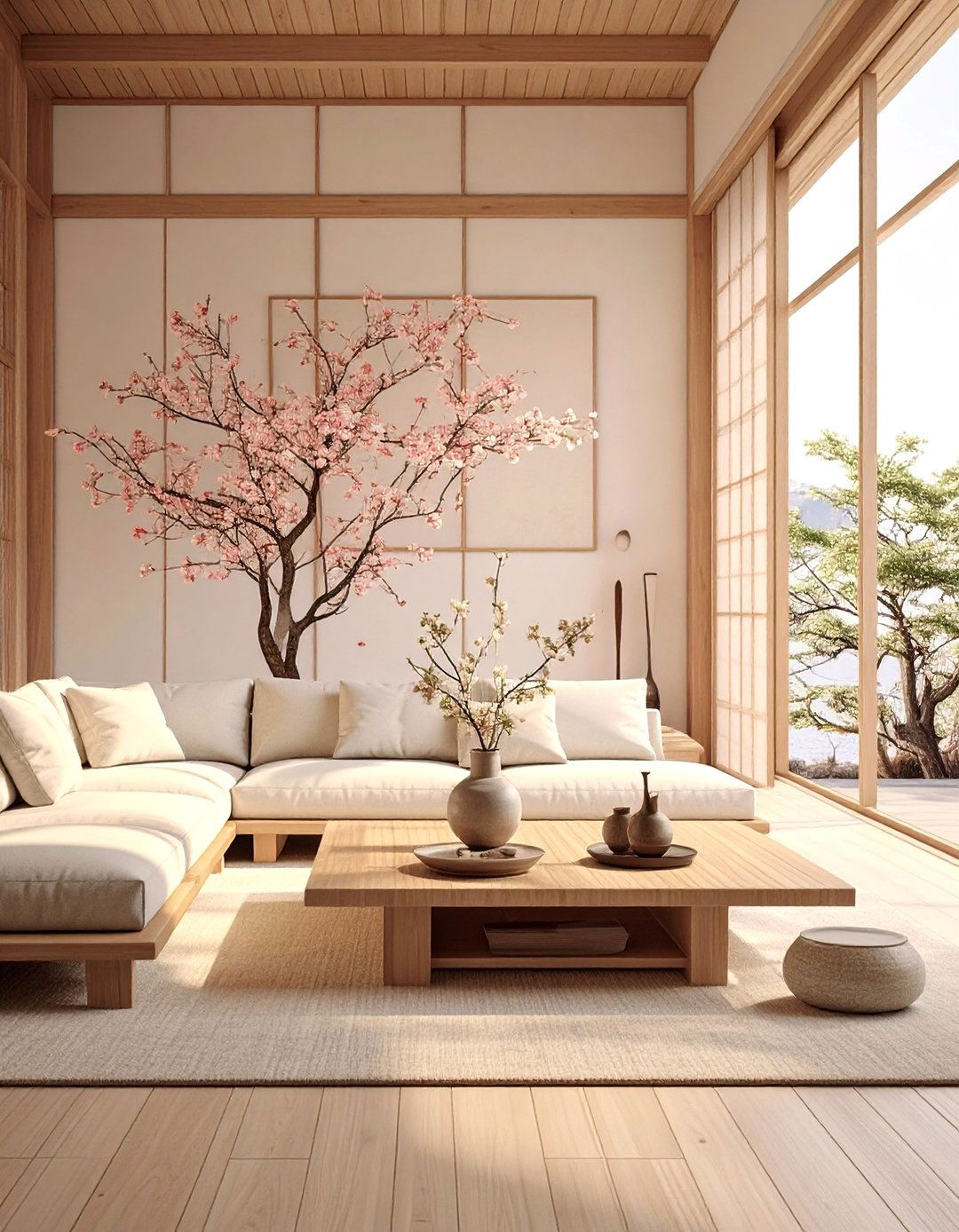 The Japanese Zen Living Room - 30 budget apartment living room ideas