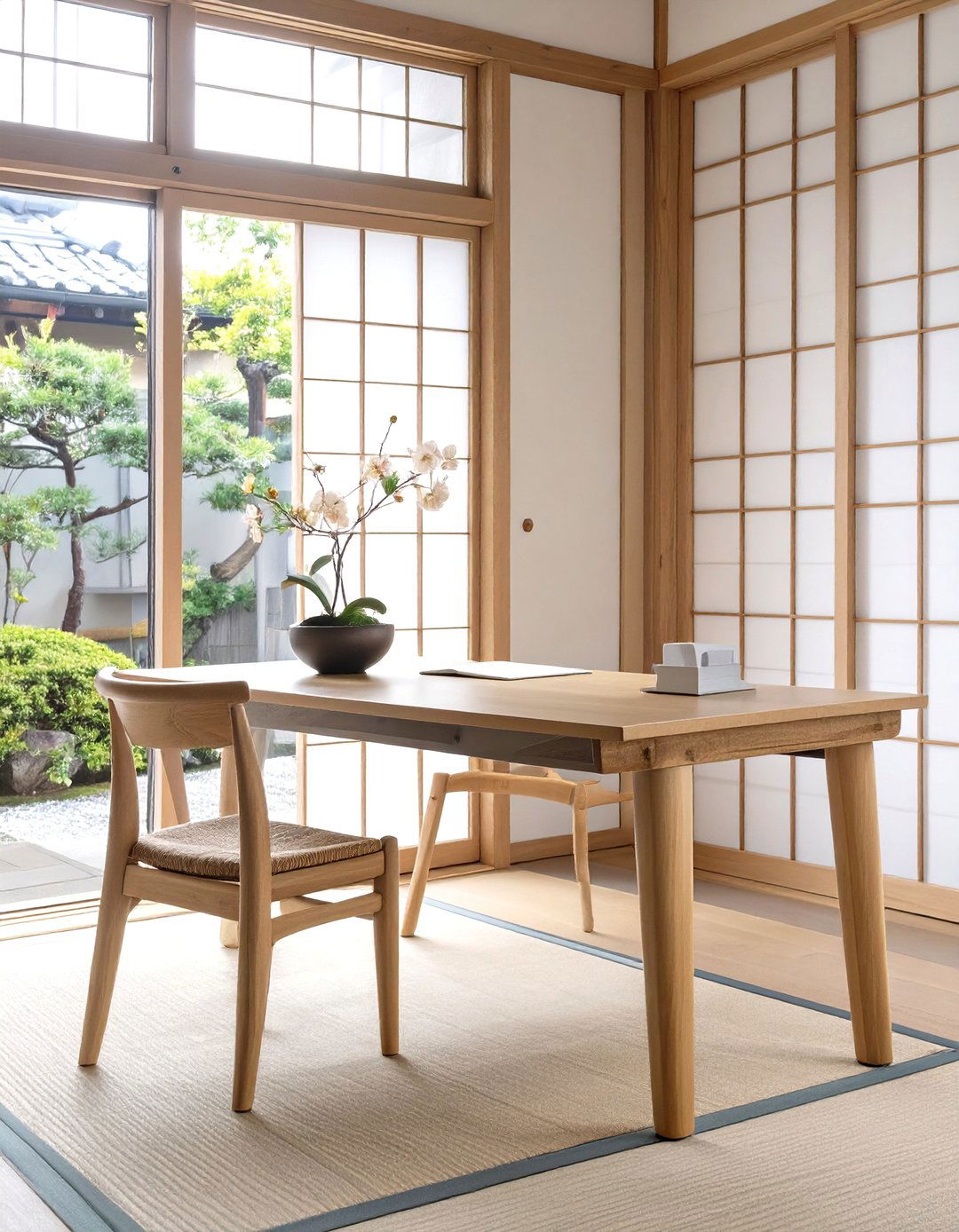 The Japanese Zen Minimalist Home Office - 30 luxury modern home office ideas