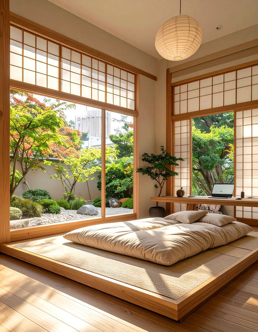 The Japanese Zen Sanctuary - 30 home office guest room ideas