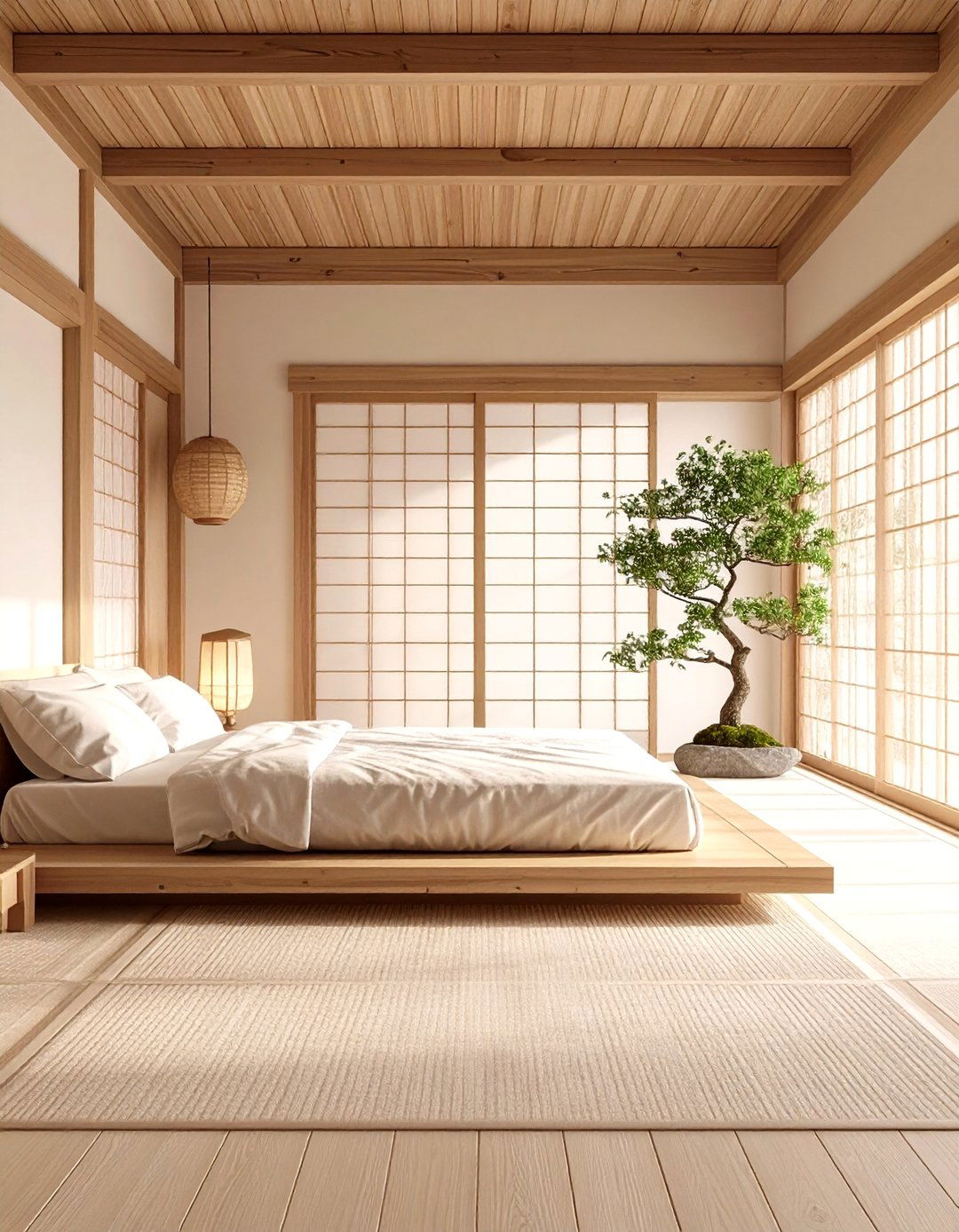 The Japanese Zen Sanctuary Bedroom - 30 3d bedroom design ideas